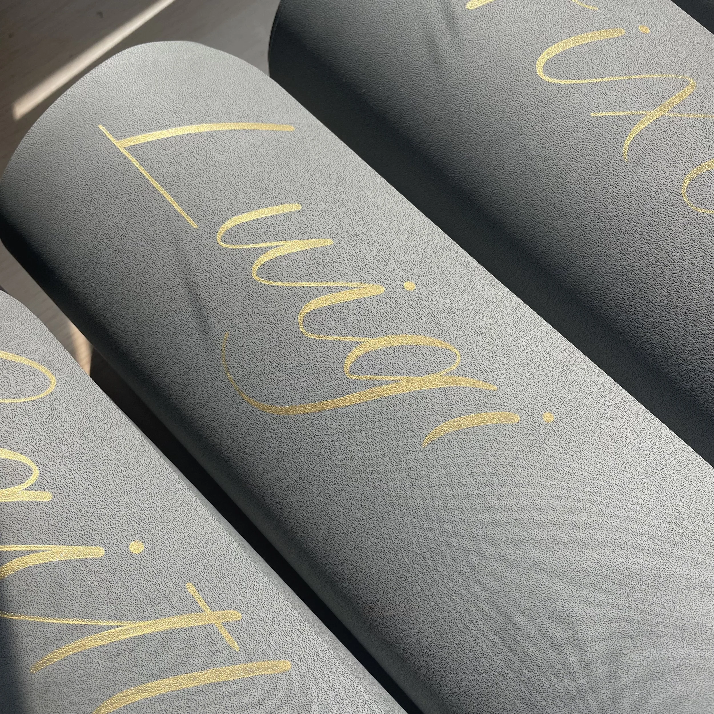 hong kong calligraphy on yoga mats