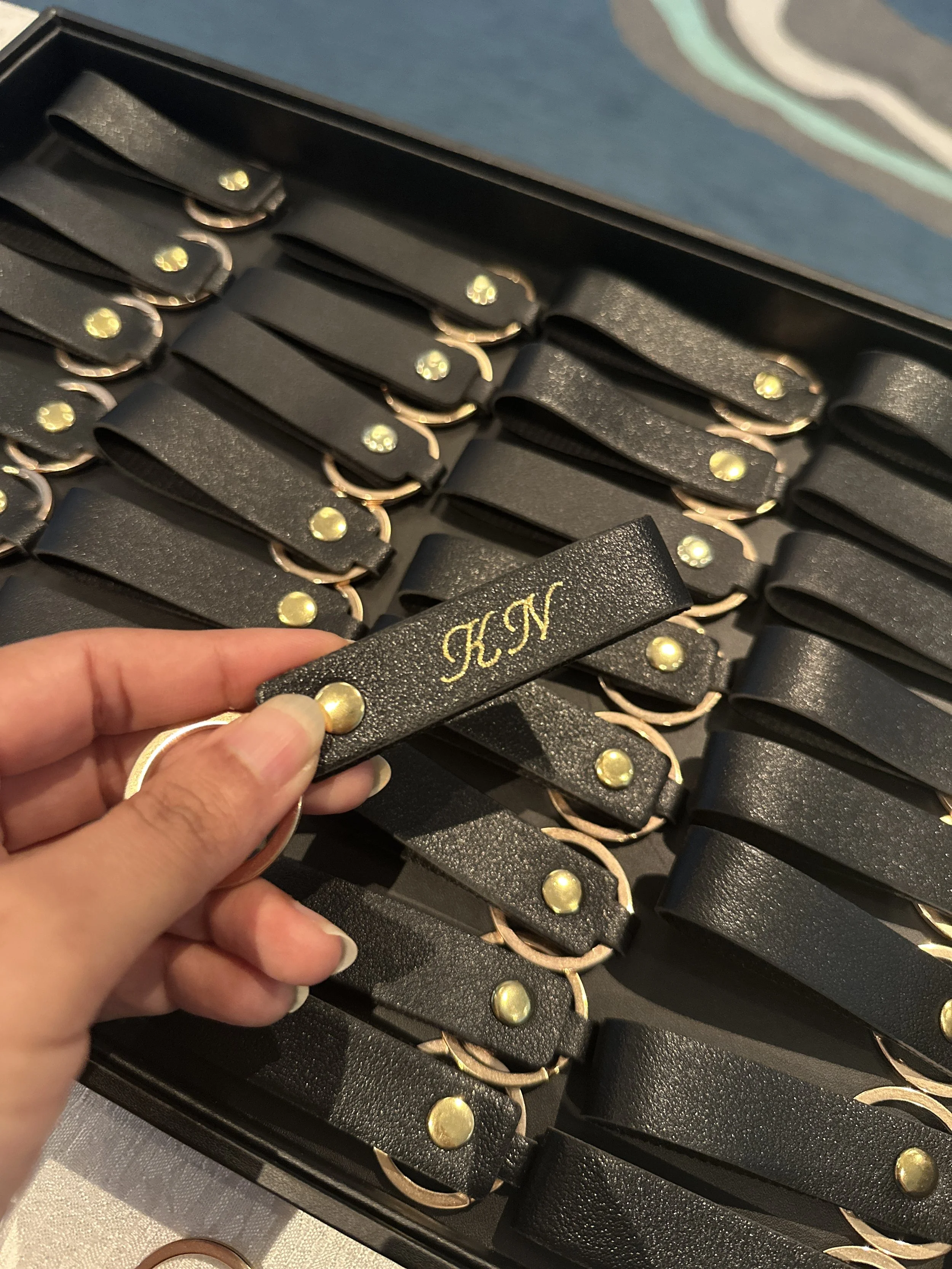 On-Site Heat Foiling on Keychain giveaway for BNP Paribas Hong Kong