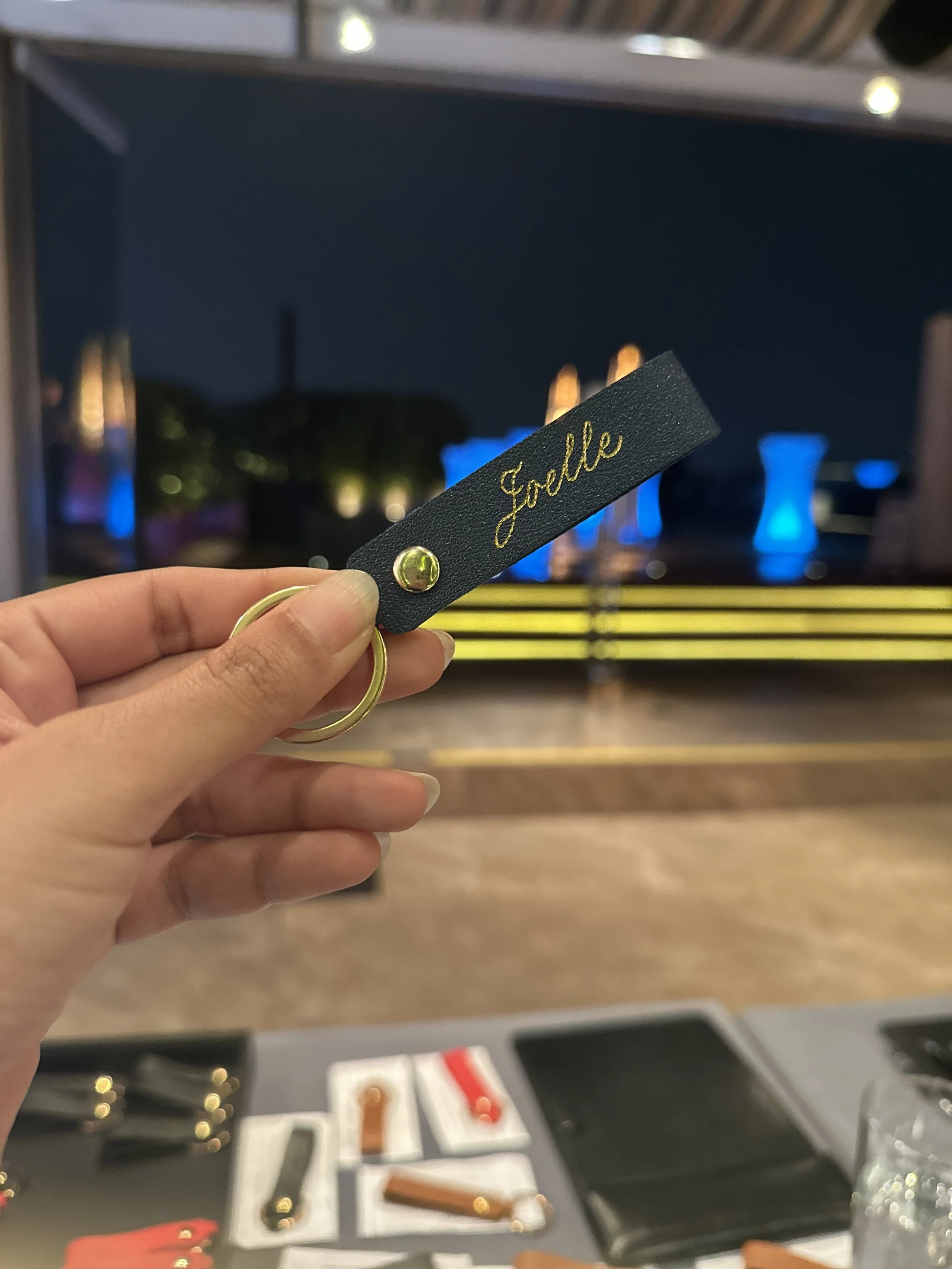 On-Site Heat Foiling on Keychain giveaway for BNP Paribas Hong Kong