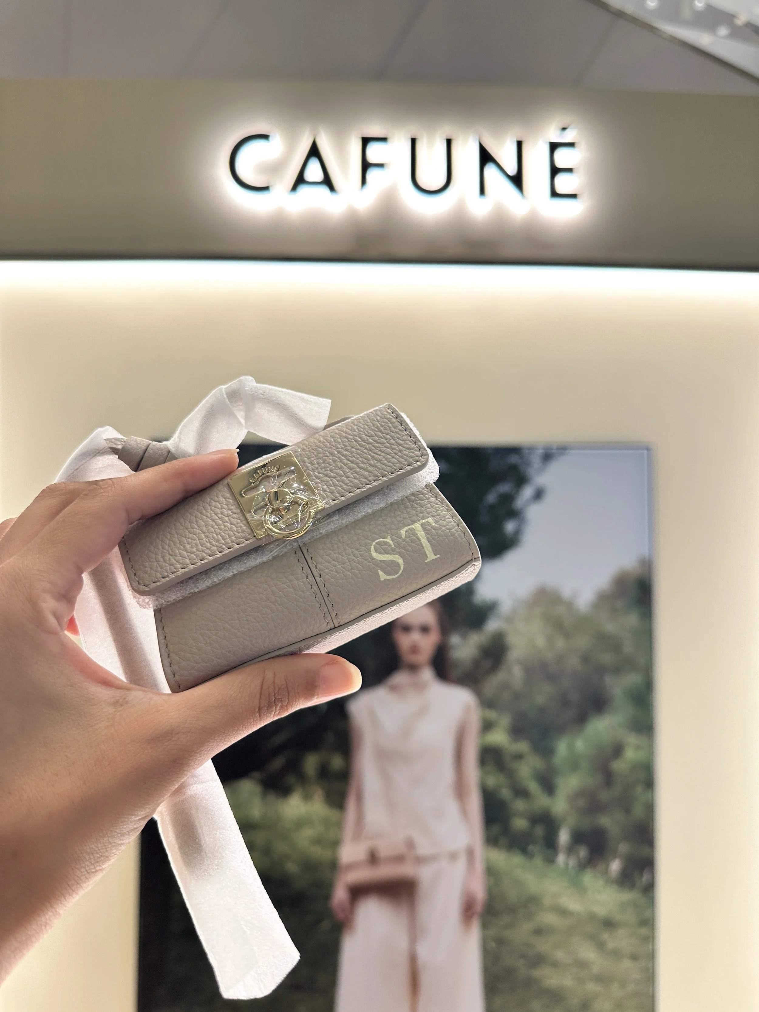Personalised Leather Painting for Cafune by Hong Kong Artist