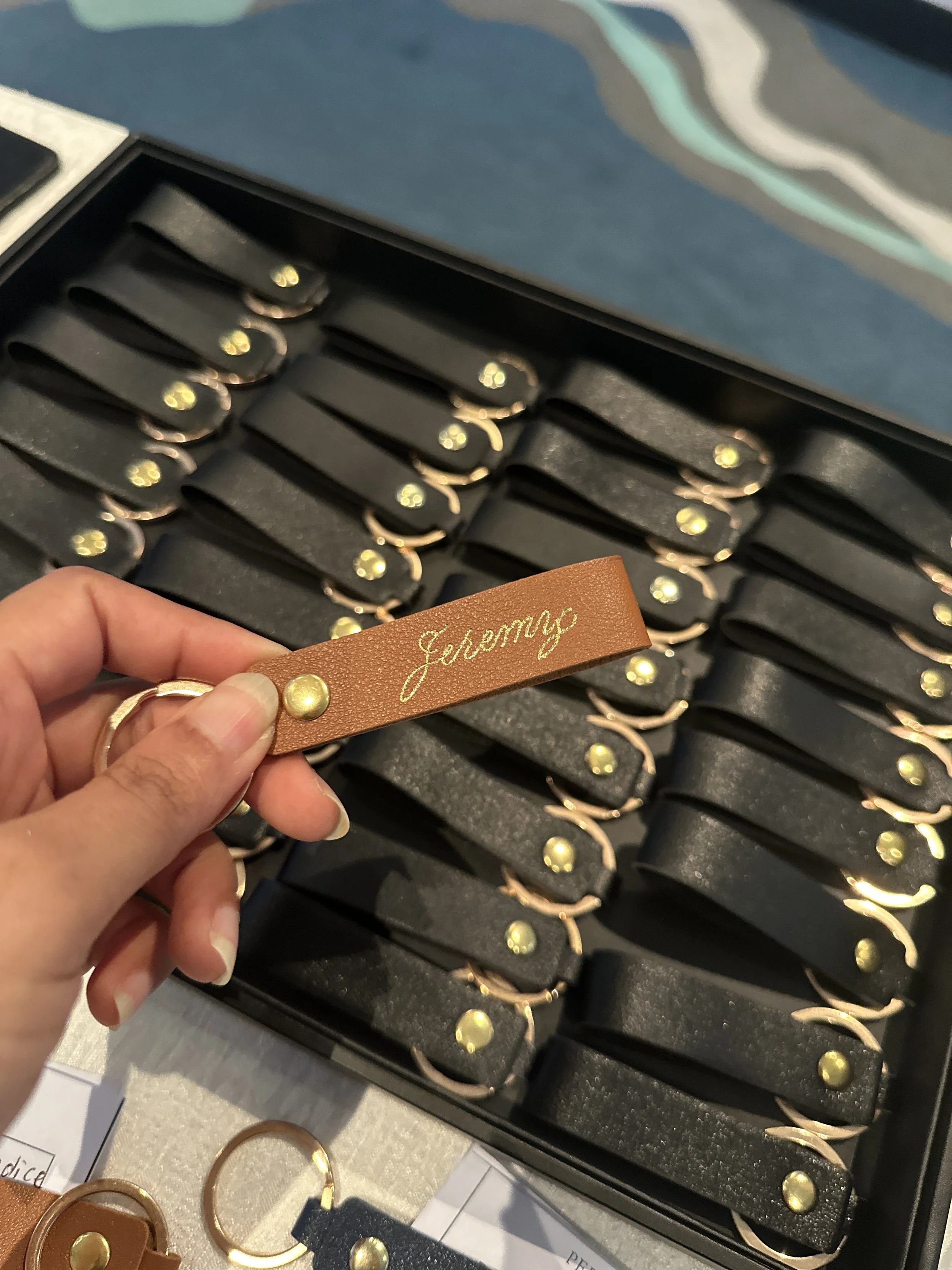 On-Site Heat Foiling on Keychain giveaway for BNP Paribas Hong Kong