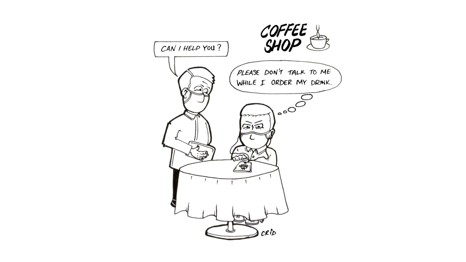 ‘Go away, waiter – I’m ordering on my phone!’