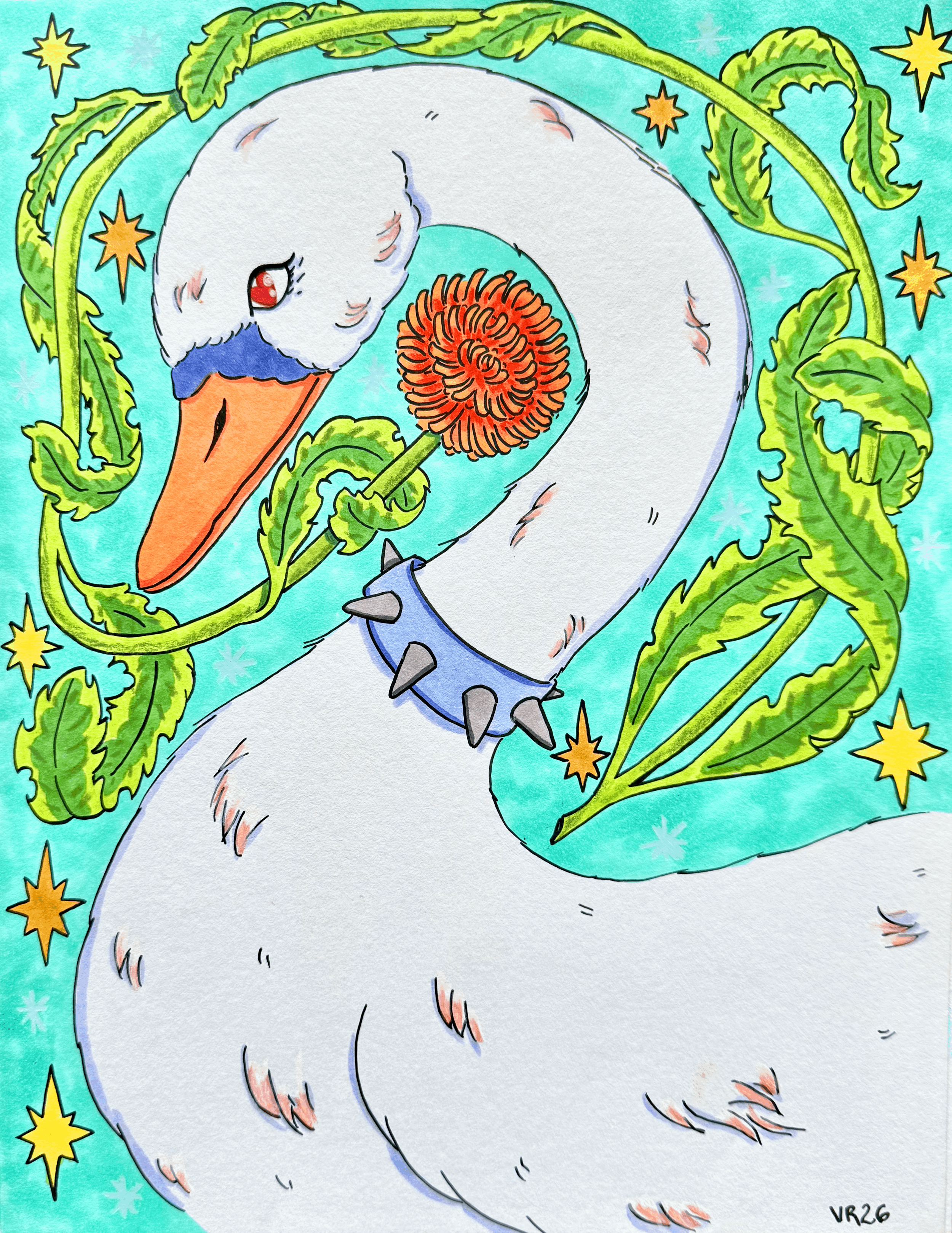 "Tough" - Marker and color pencil on paper