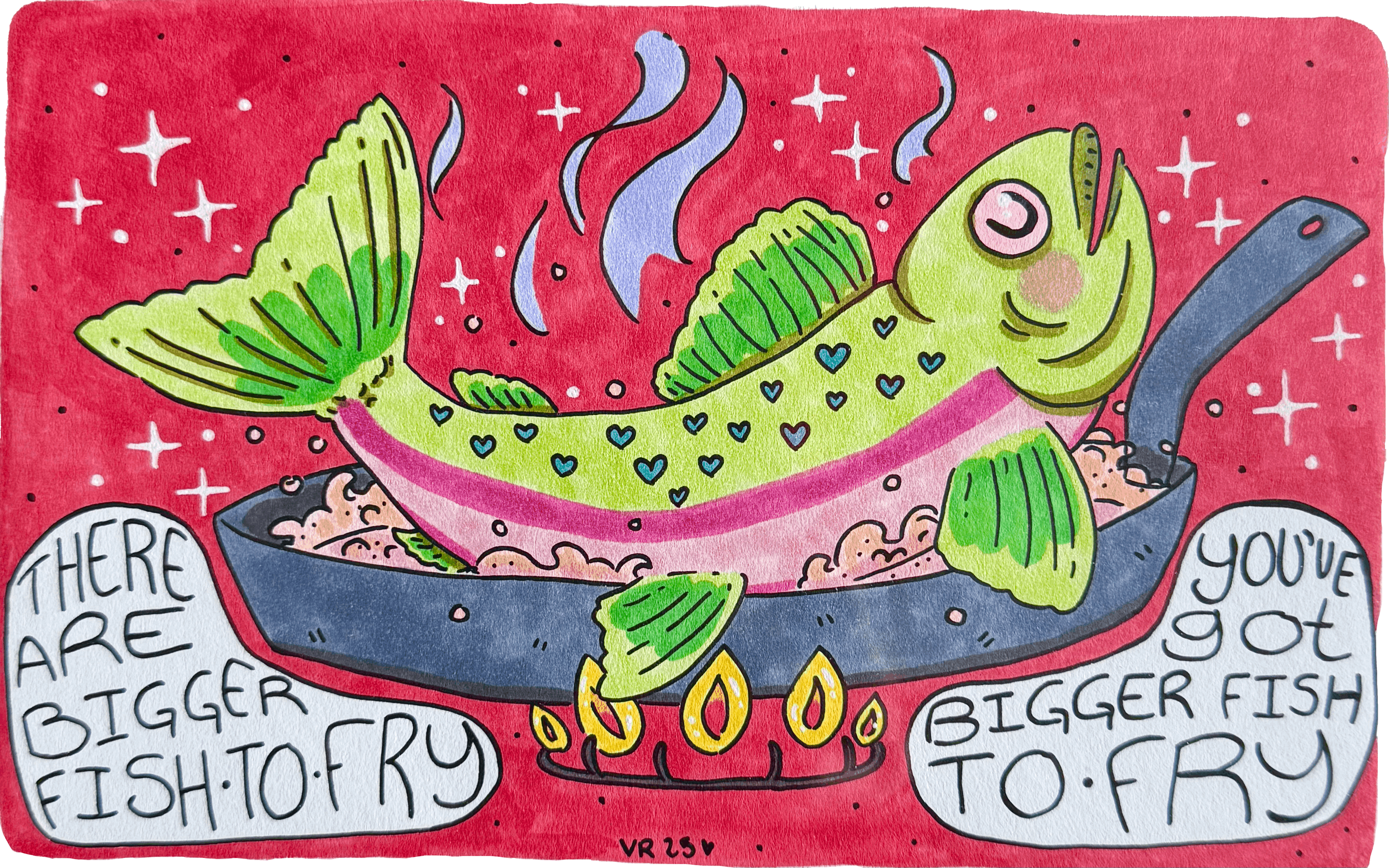 "Fish" - Marker on paper