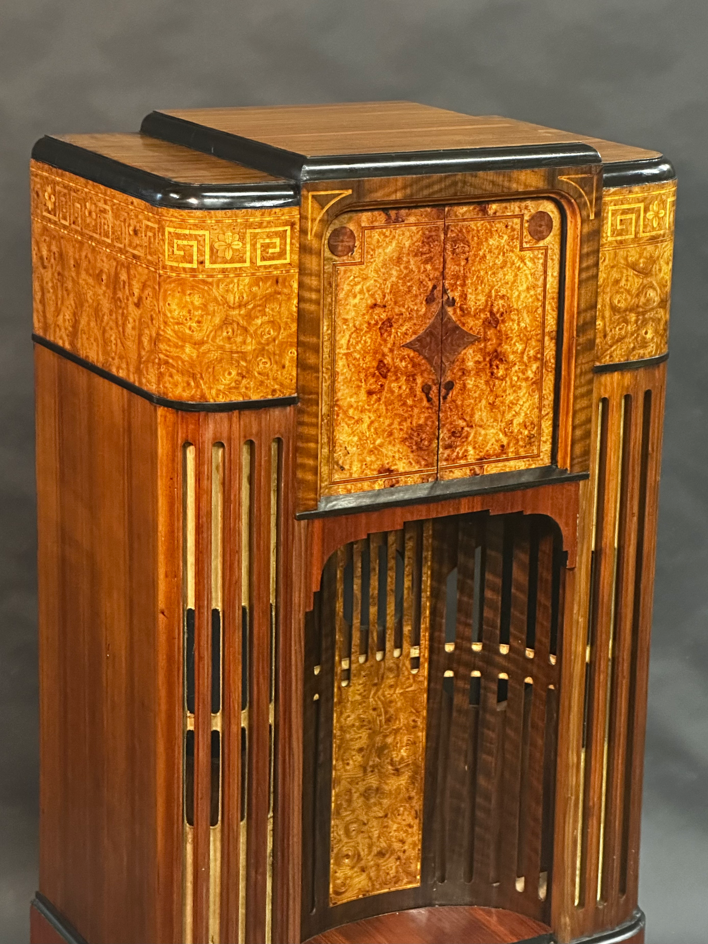 Zenith Stratosphere Radio Cabinet ca 1935.  The cabinet was found in a chicken coop.