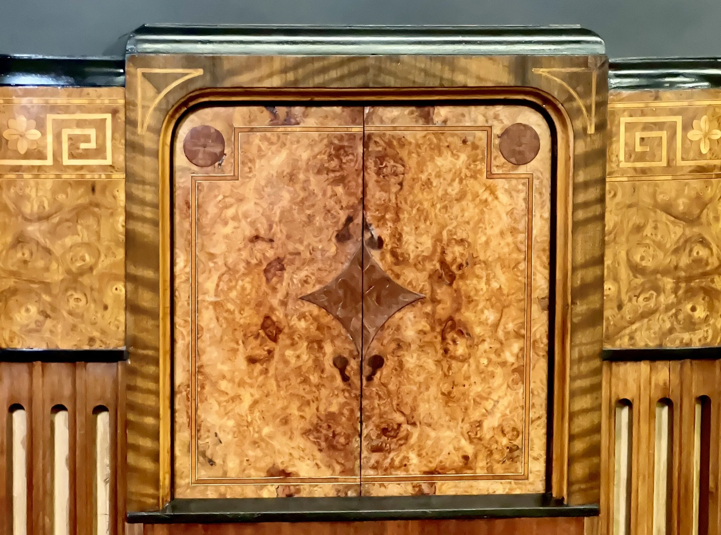 Zenith Stratosphere Radio Cabinet ca 1935.  The cabinet was found in a chicken coop.