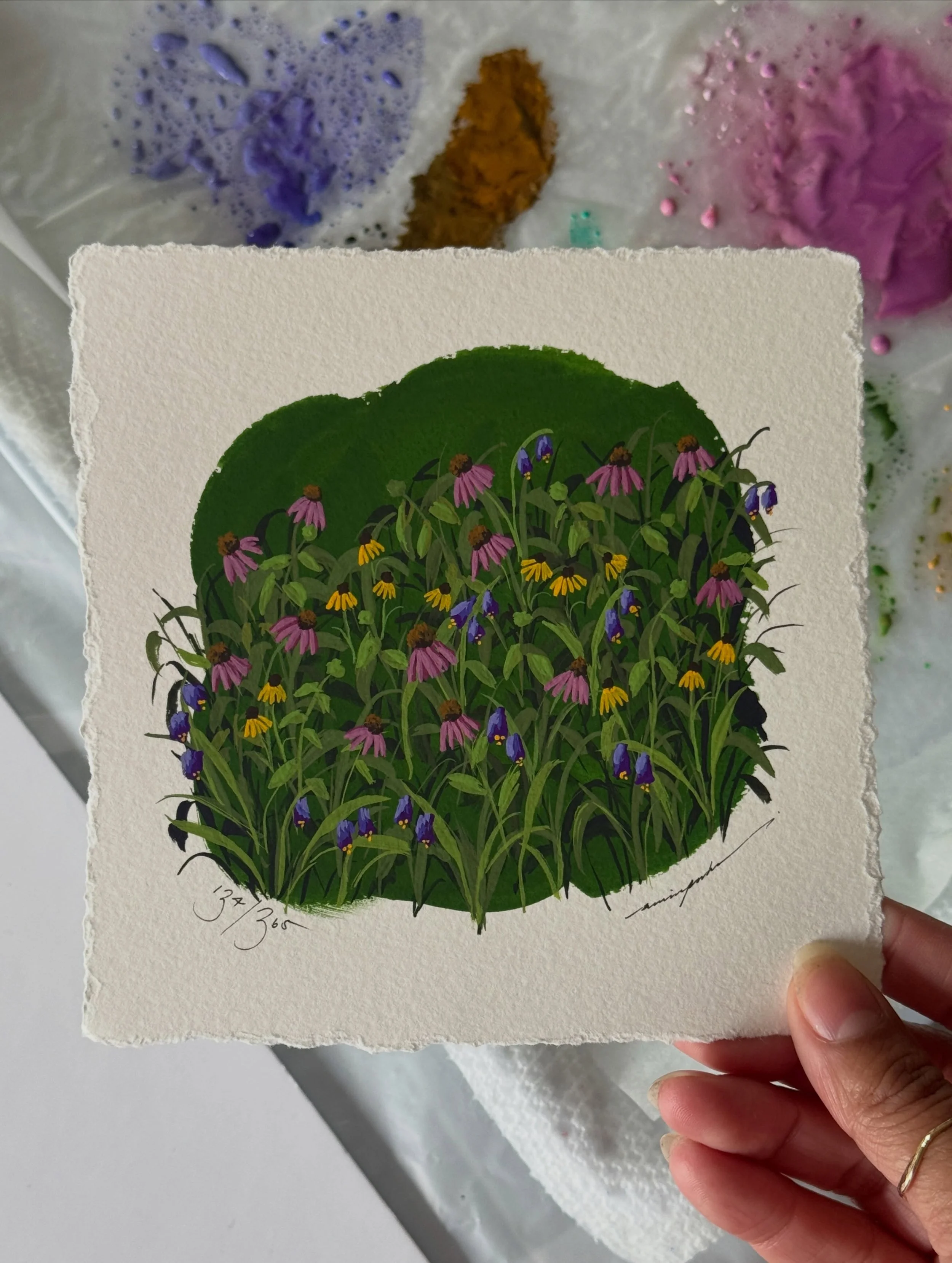 134/365: Wildflowers 

365 Day Series
Gouache on Watercolour Paper
5.5 &times; 5.5 &bull; No Prints 
$85 DM or my Shop to Purchase
Free Shipping in Canada &amp; U.S. 🇨🇦 🇺🇸
www.annieparkes.com

________________________

#MiniaturePainting #365DayC