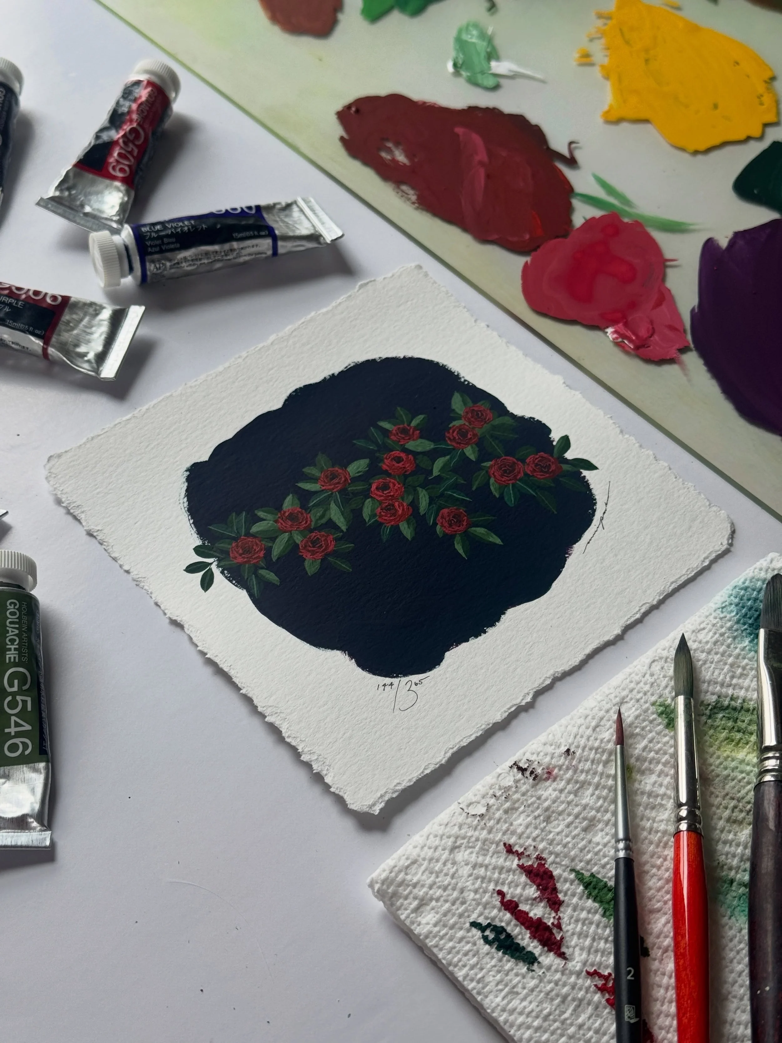 Painted some climbing roses 

144/365 : Roses

365 Day Series
Gouache on Watercolour Paper
5.5 &times; 5.5 &bull; No Prints 
$80 DM or my Shop to Purchase
Free Shipping in Canada &amp; U.S. 🇨🇦 🇺🇸
www.annieparkes.com

________________________

#Mi