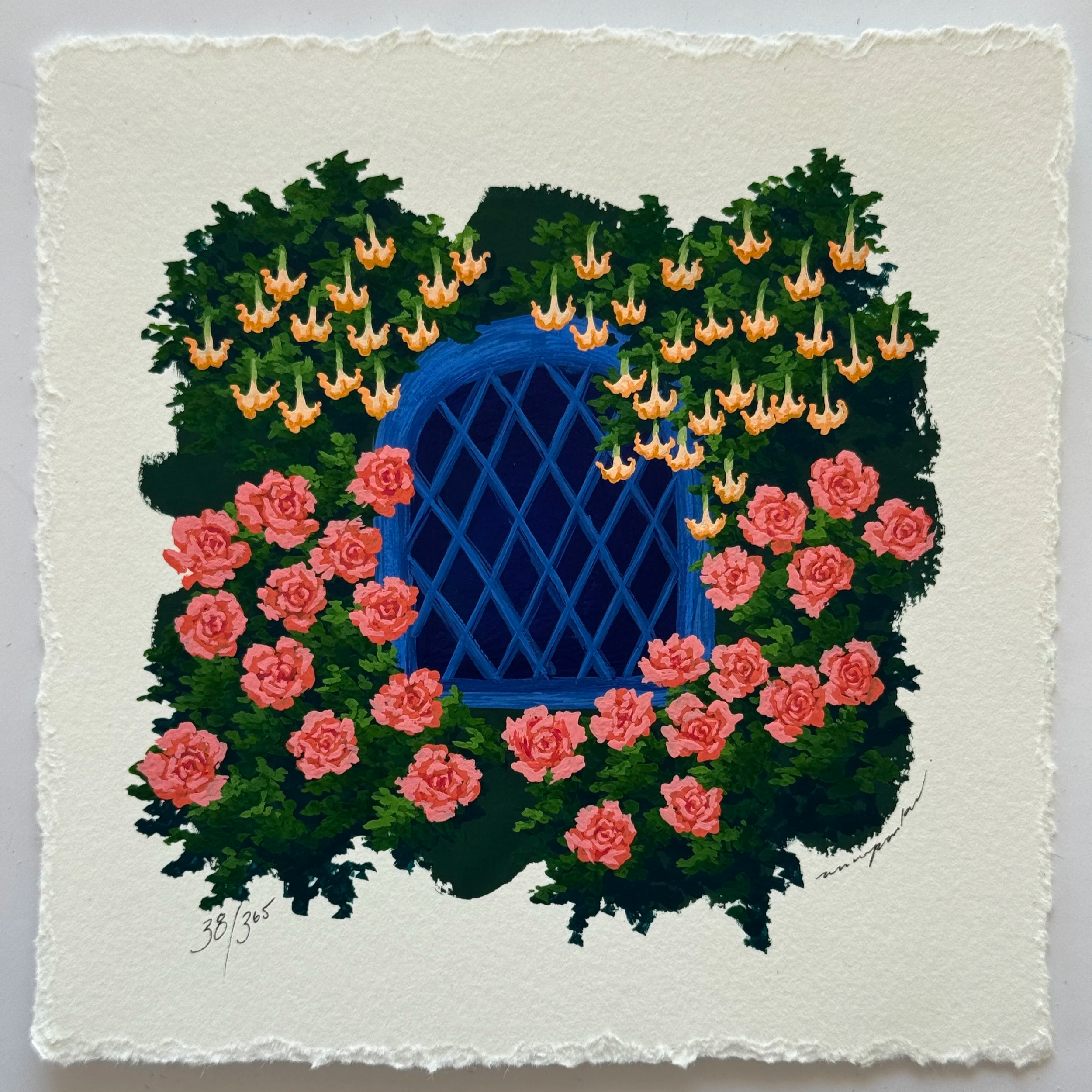 38/365 : ANGEL'S TRUMPET & ROSES