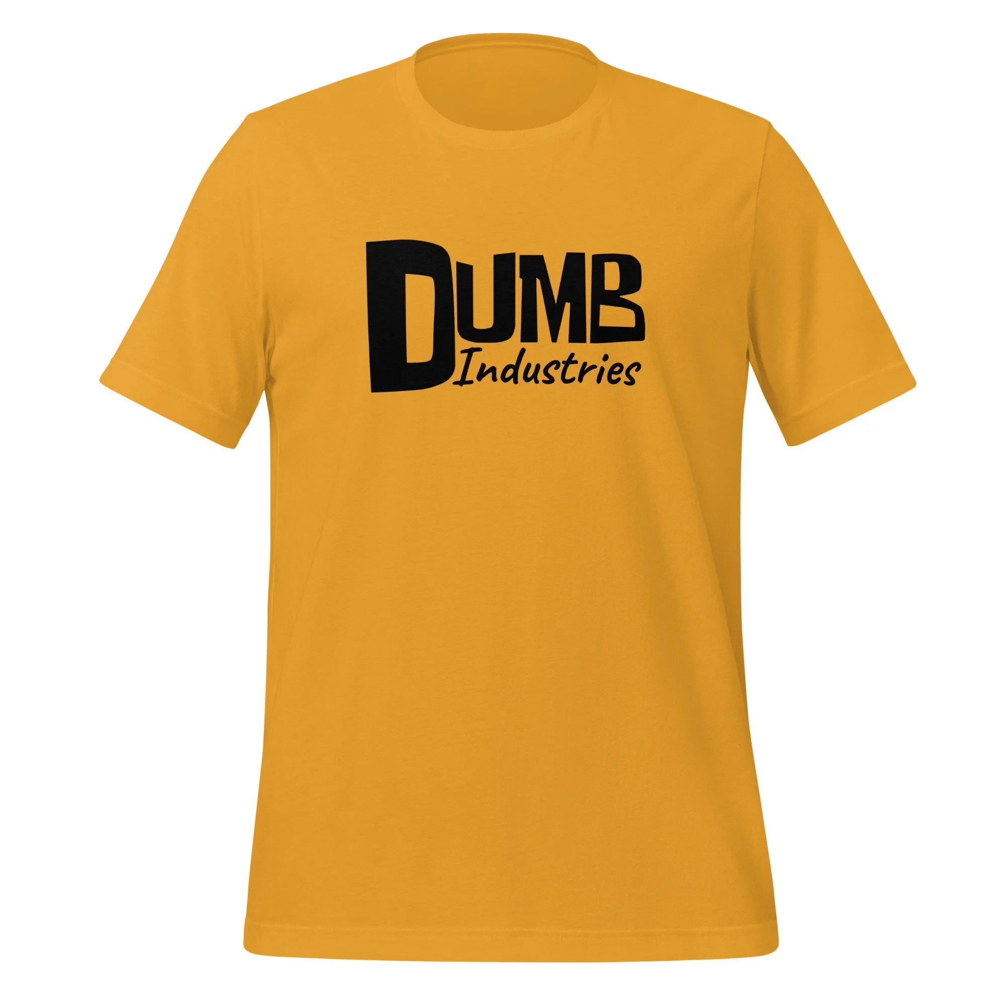 Dumb Industries Black Logo on Colorful Short-Sleeve Unisex T-Shirt - Dumb Industries