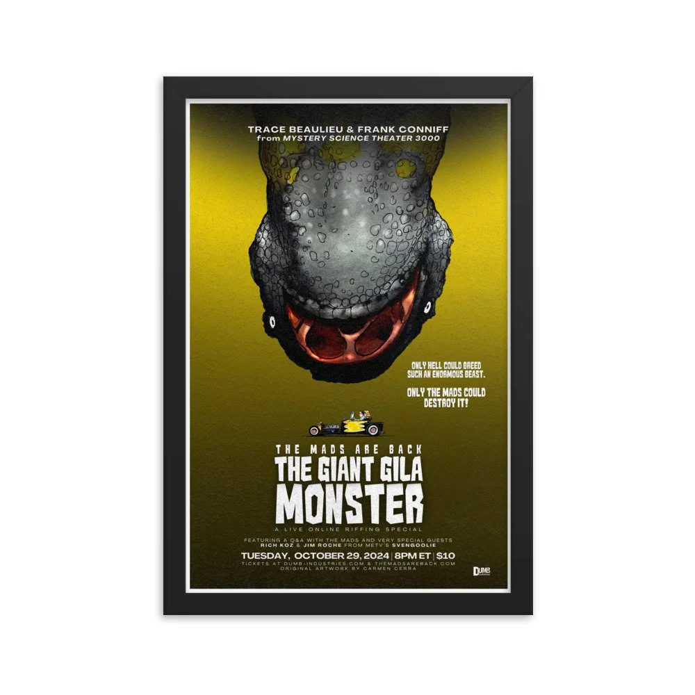 The Mads Are Back Matte Poster Print Giant Gila Monster — Dumb