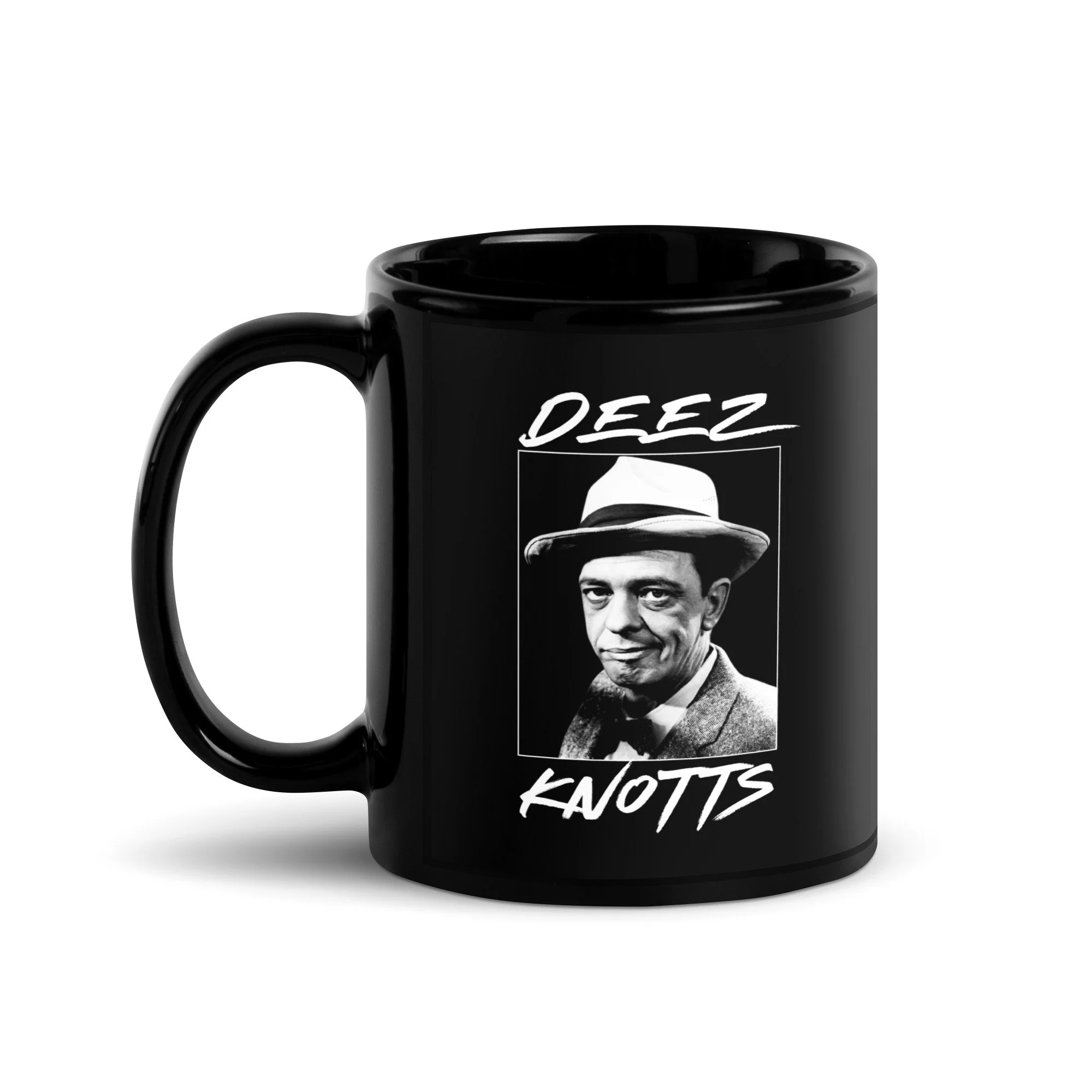 Deez Knotts | The Dumb Industries Mystery Hour | Black Glossy Mug copy