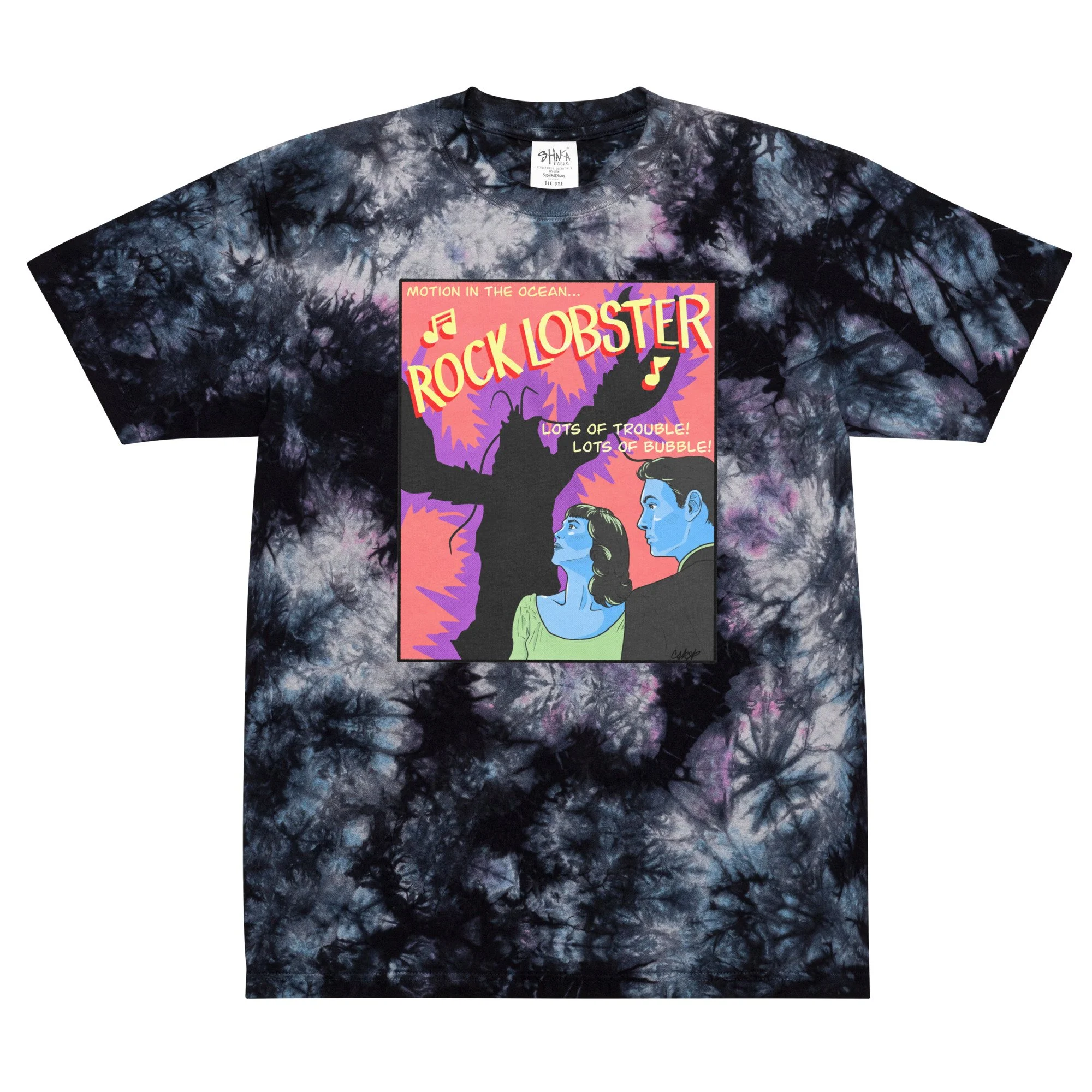 The B-52s "Rock Lobster" / Teenagers From Outer Space Mashup by Chelsea Kelly | Oversized tie-dye t-shirt