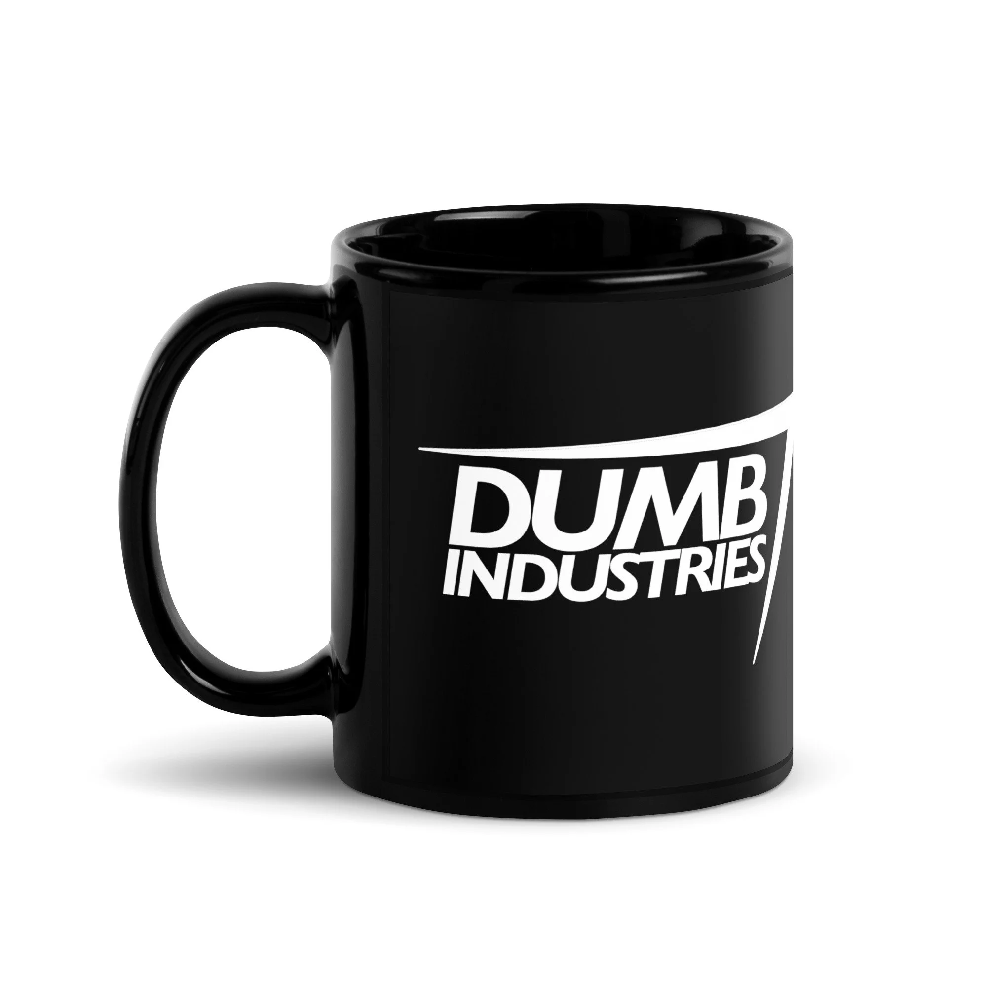 Dumb Industries | "Stark Industries" logo | Black Glossy Mug