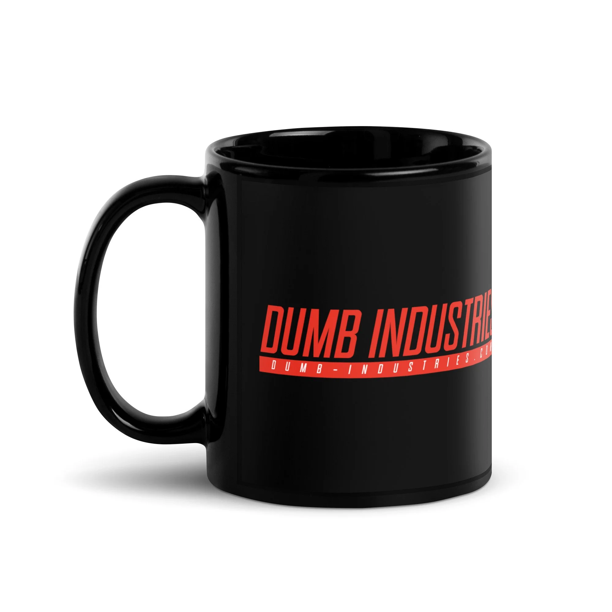 Dumb Industries | Super Nintendo Logo | Black Glossy Mug