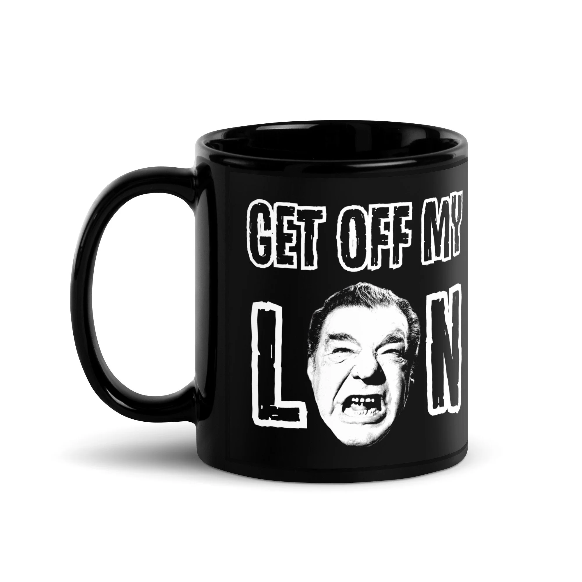 Get Off My Lon | Weird & Wonderful Wednesday Watchalong | Black Glossy Mug