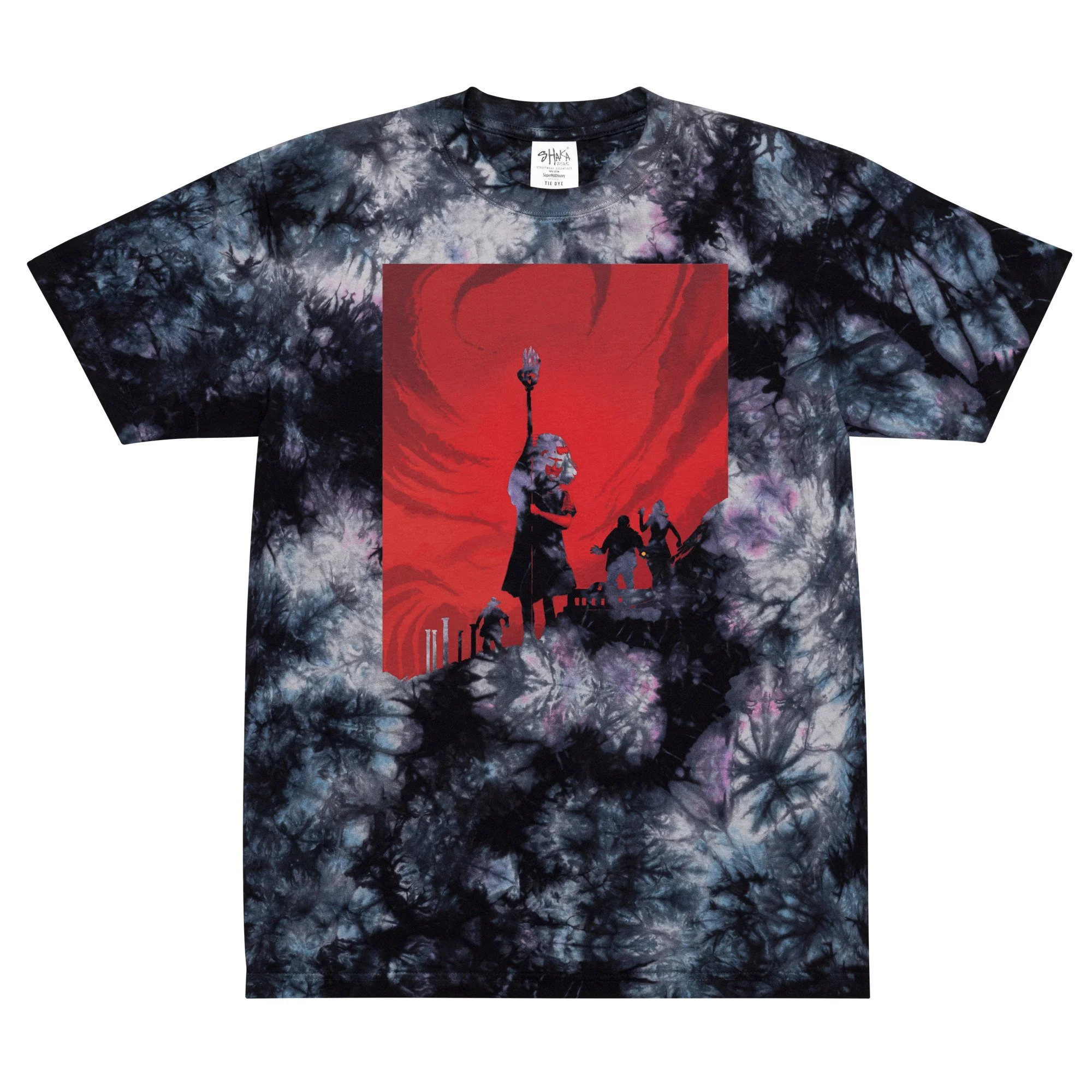 Growing Up w/ Manos: The Hands of Fate by Jackey Neyman Jones | Book Cover Artwork | Oversized tie-dye t-shirt