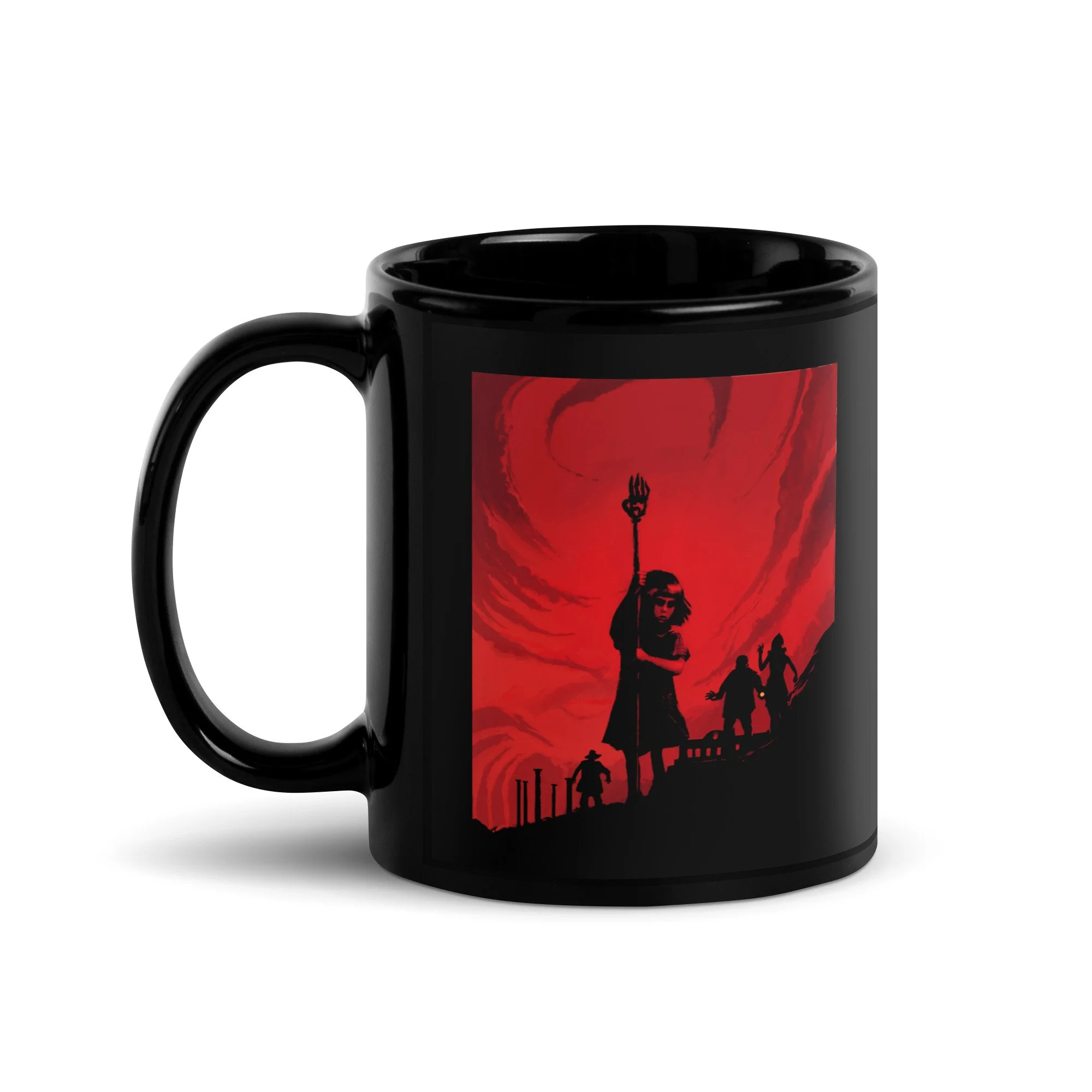 Growing Up w/ Manos: The Hands of Fate by Jackey Neyman Jones | Book Cover Artwork | Black Glossy Mug
