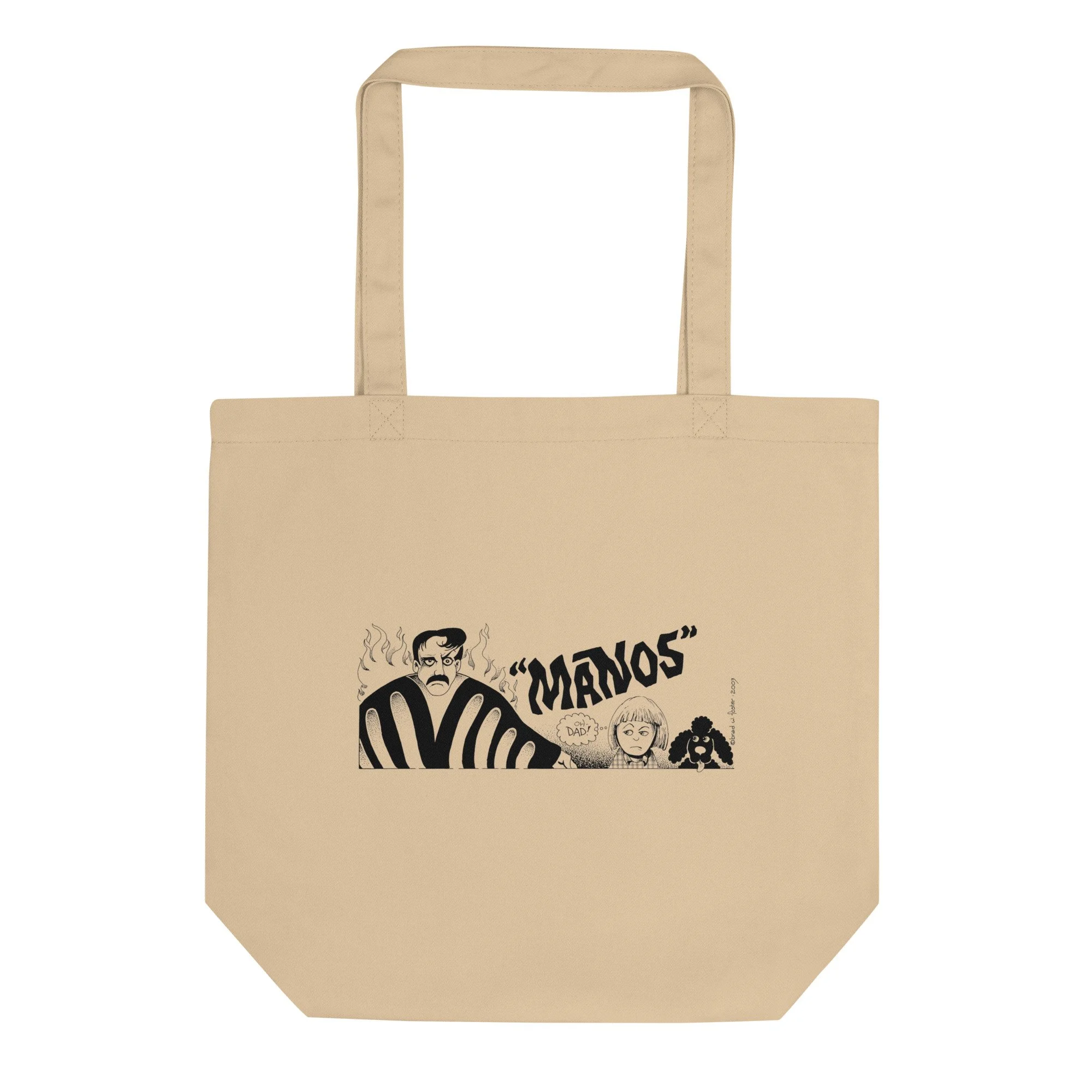 Jackey Neyman Jones | Manos: The Hands of Fate | Brad Foster Design in B&W | Eco Tote Bag