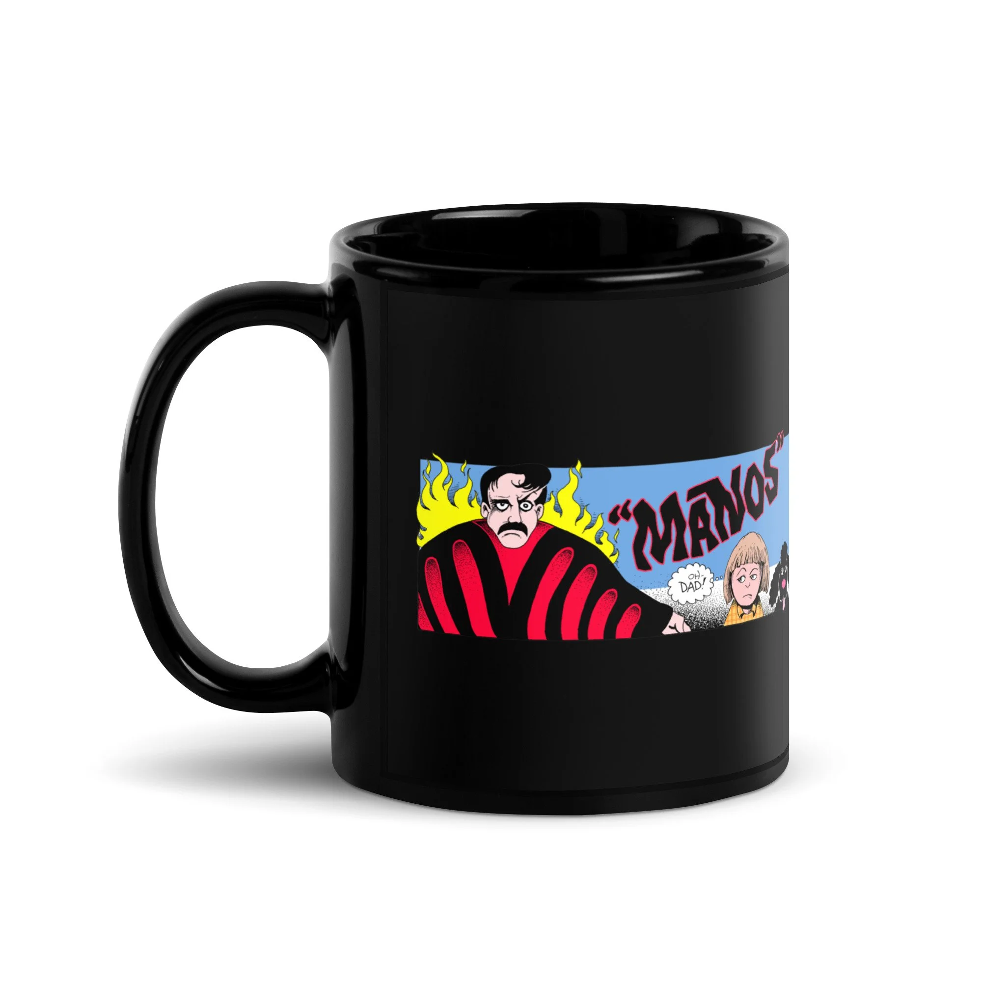 Jackey Neyman Jones | Manos: The Hands Of Fate | Brad Foster Design in Color | Black Glossy Mug