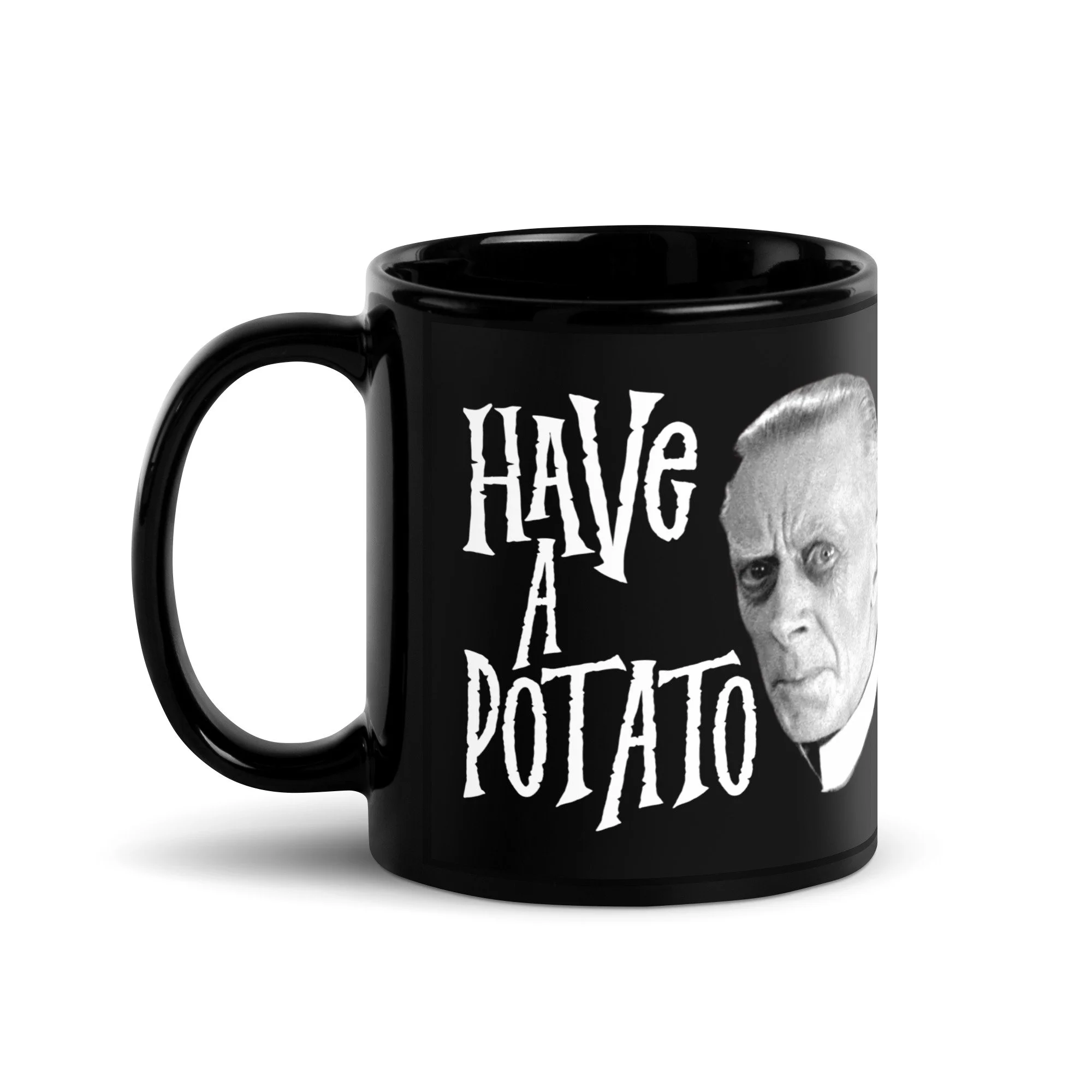 Weird & Wonderful Wednesday Watchalongs | Have A Potato | Black Glossy Mug