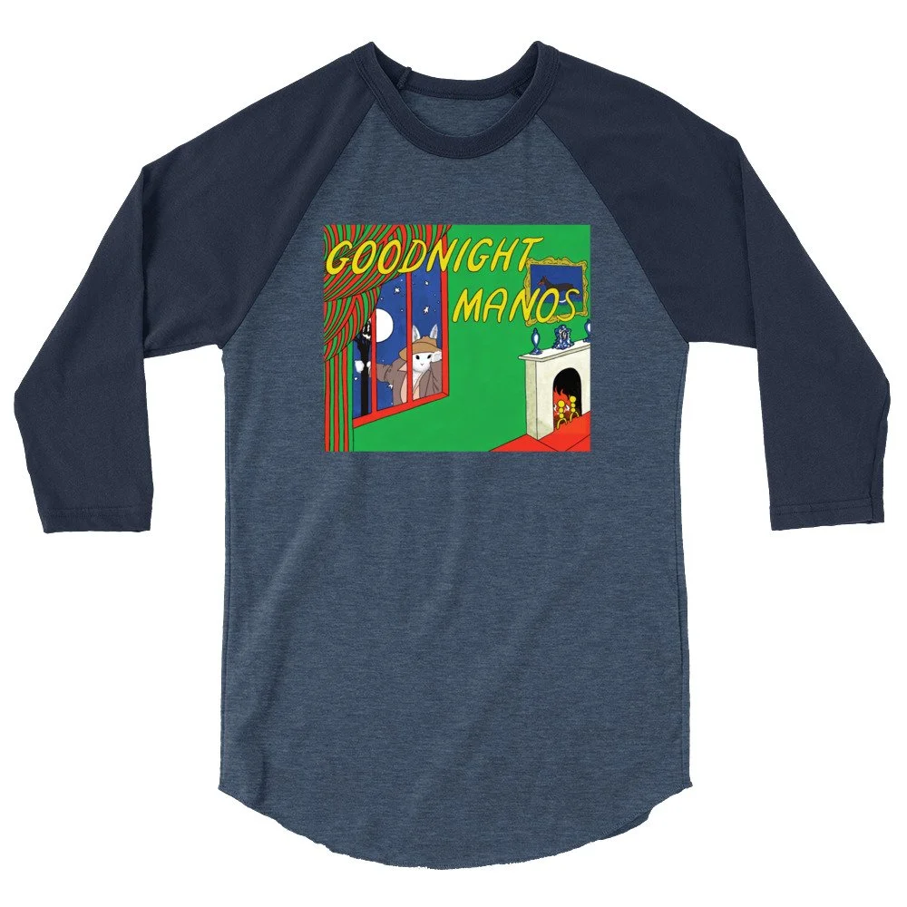 Jackey Neyman Jones | Goodnight Moon/Manos Mashup | 3/4 sleeve raglan shirt