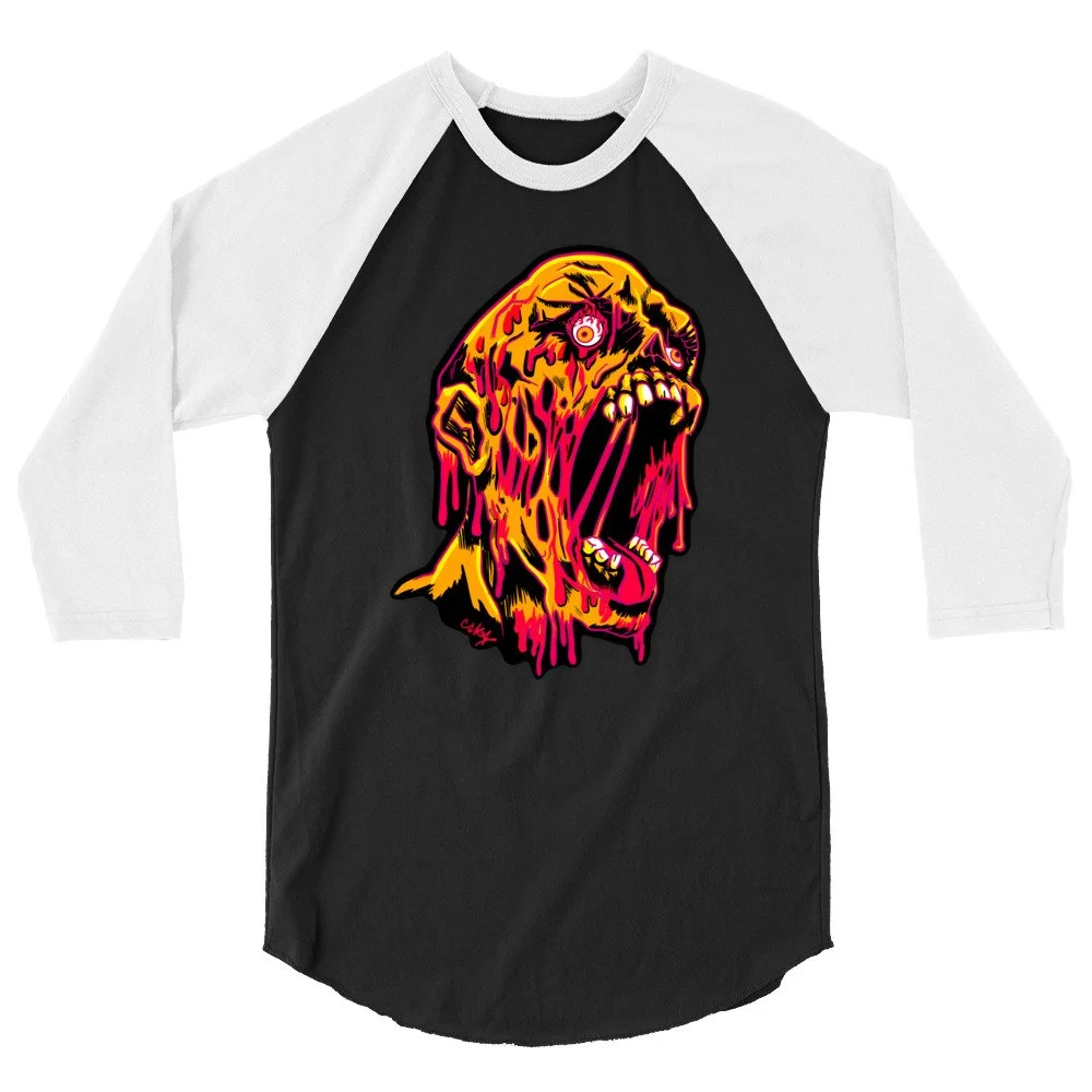 The Incredible Melting Man by Chelsea Kelly | 3/4 sleeve raglan shirt