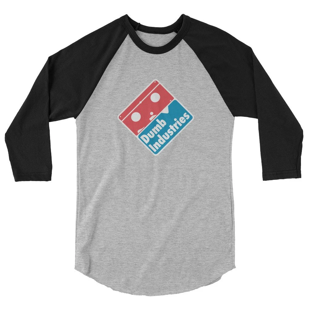 Dumb Industries / Dominos Mashup Design by Josh Flowers | 3/4 sleeve raglan shirt