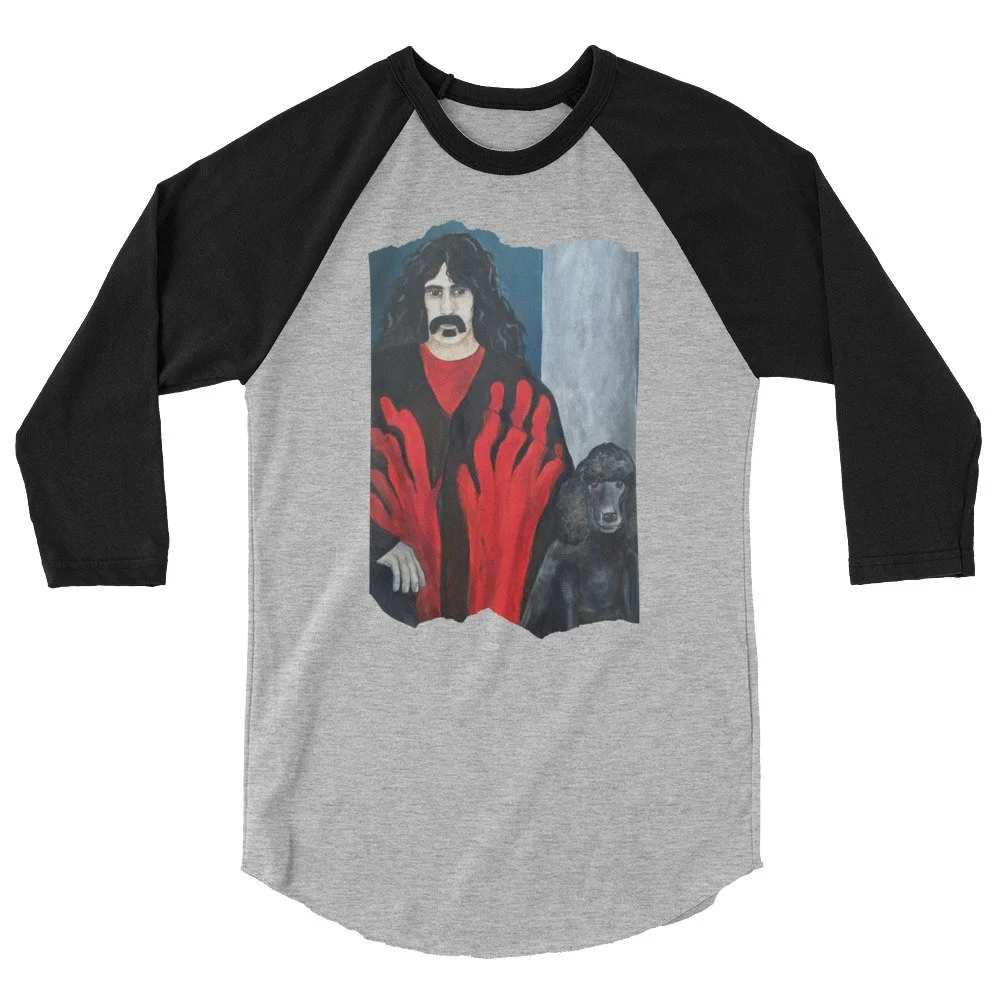 Jackey Neyman Jones | Frank Zappa As The Master Mashup | 3/4 sleeve raglan shirt