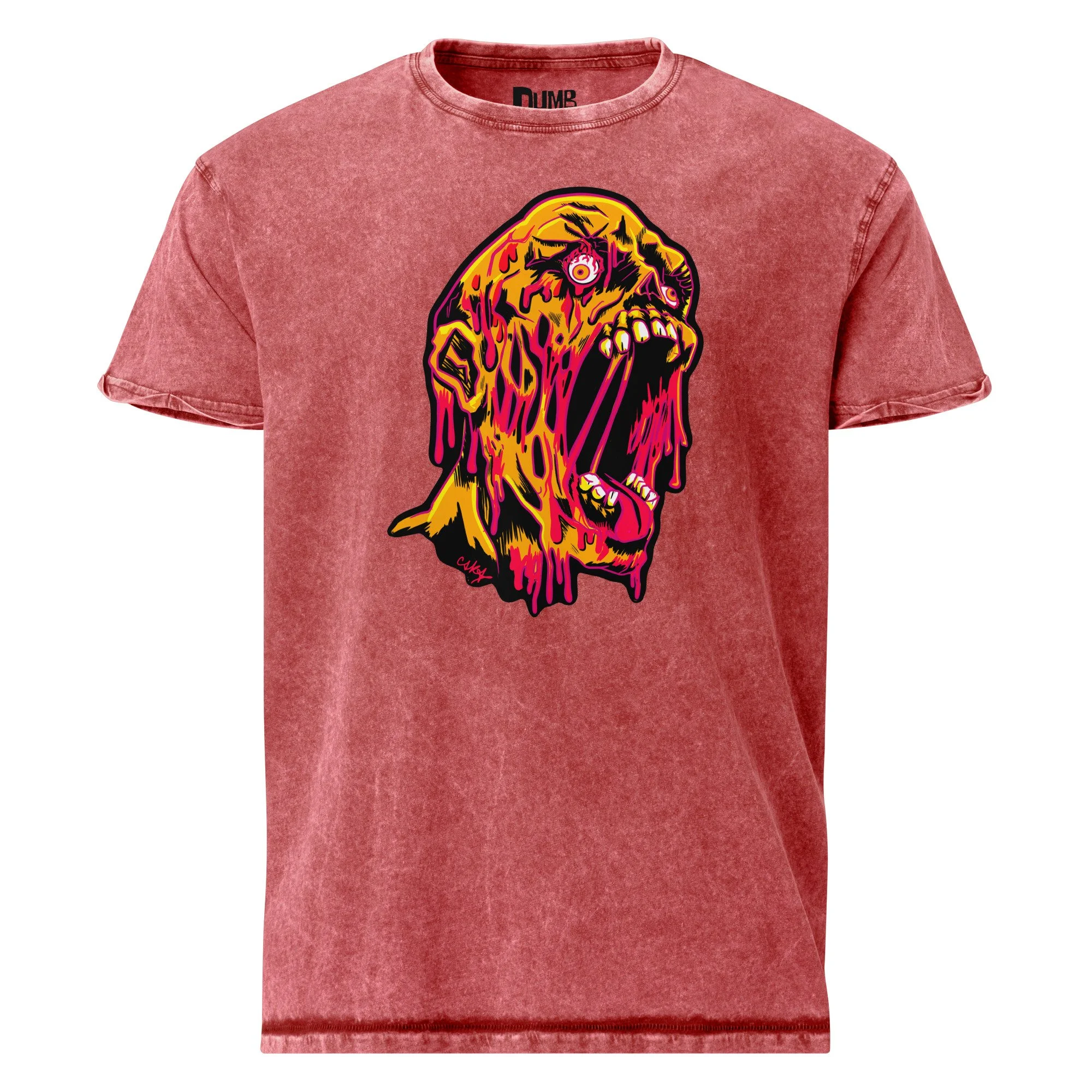 unisex-denim-t-shirt-garnet-red-front-6ad2d1571f38b.jpg
