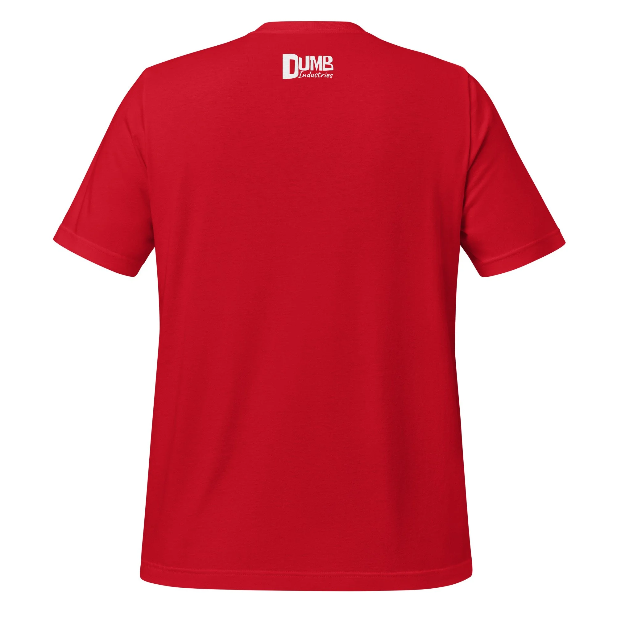Donald Pleasance by Carmen Cerra unisex t-shirt in red, back view