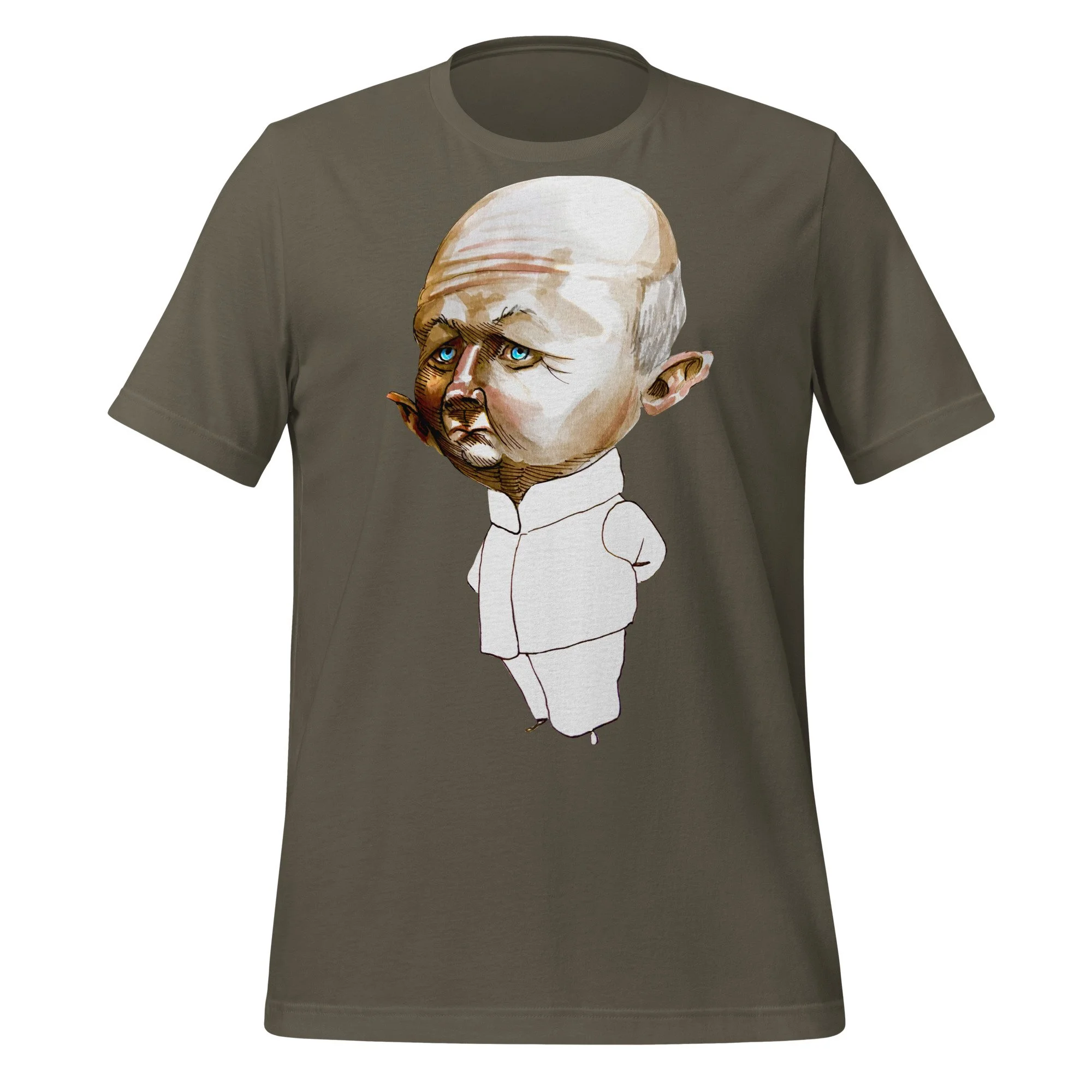 Donald Pleasance by Carmen Cerra unisex t-shirt in army, front view
