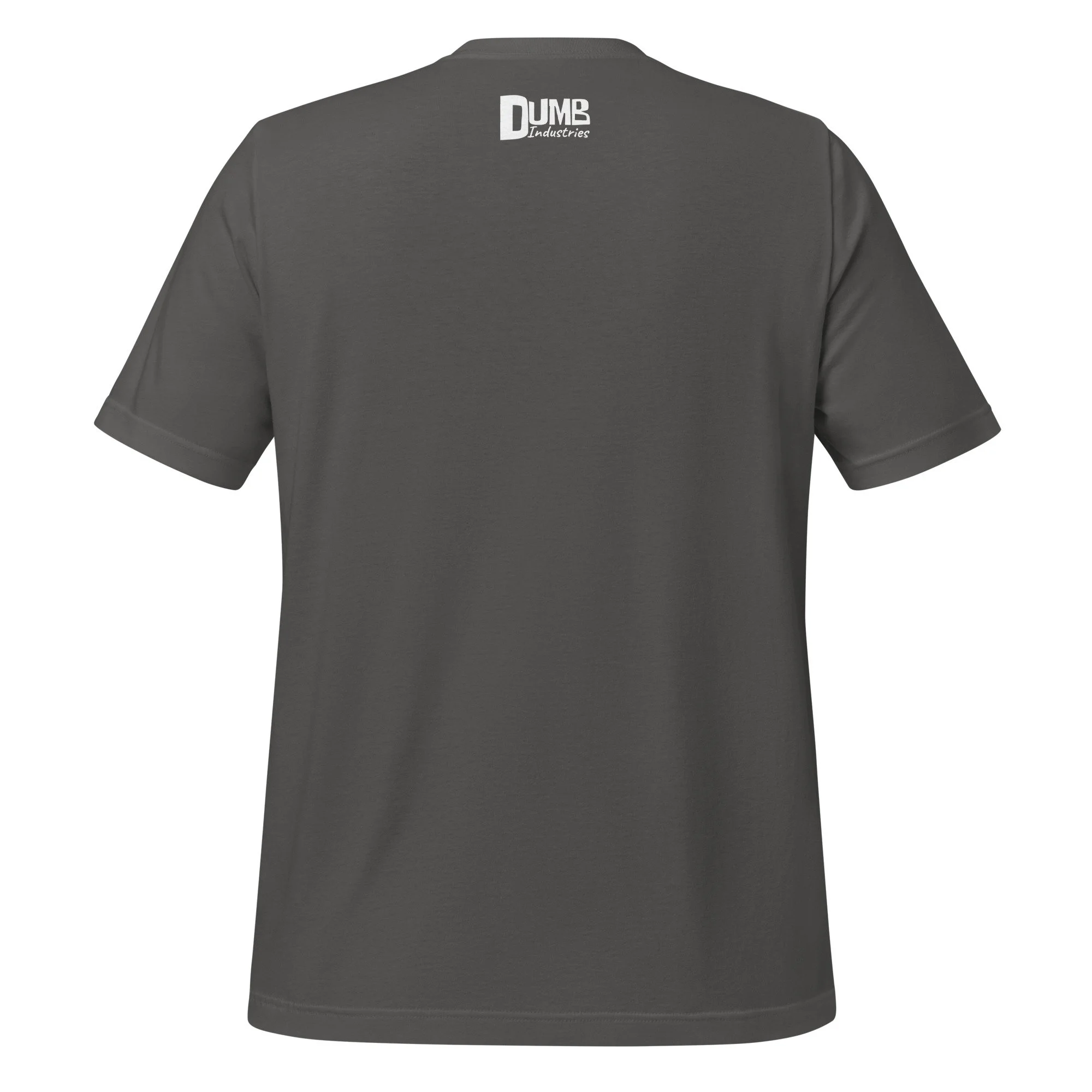 Blofeld by Carmen Cerra unisex t-shirt in asphalt, back view