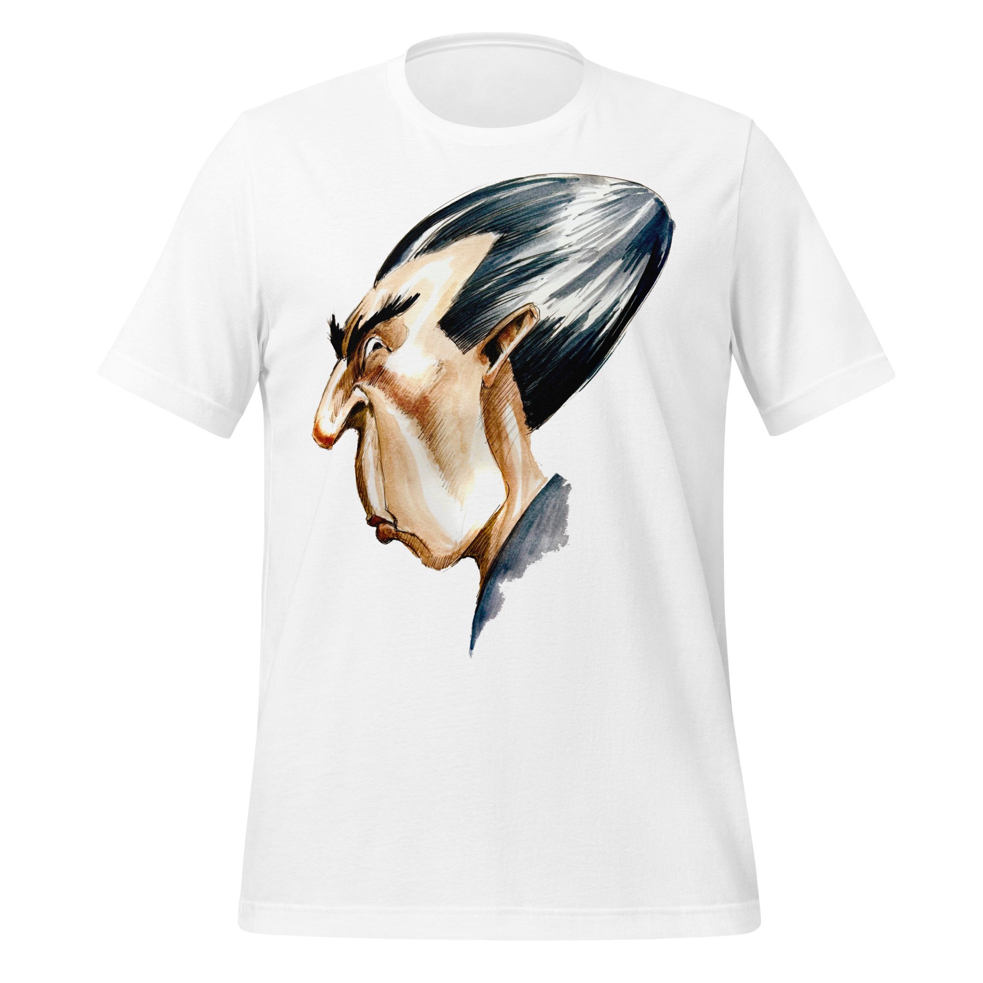 Bela Lugosi by Carmen Cerra unisex t-shirt in white, front view