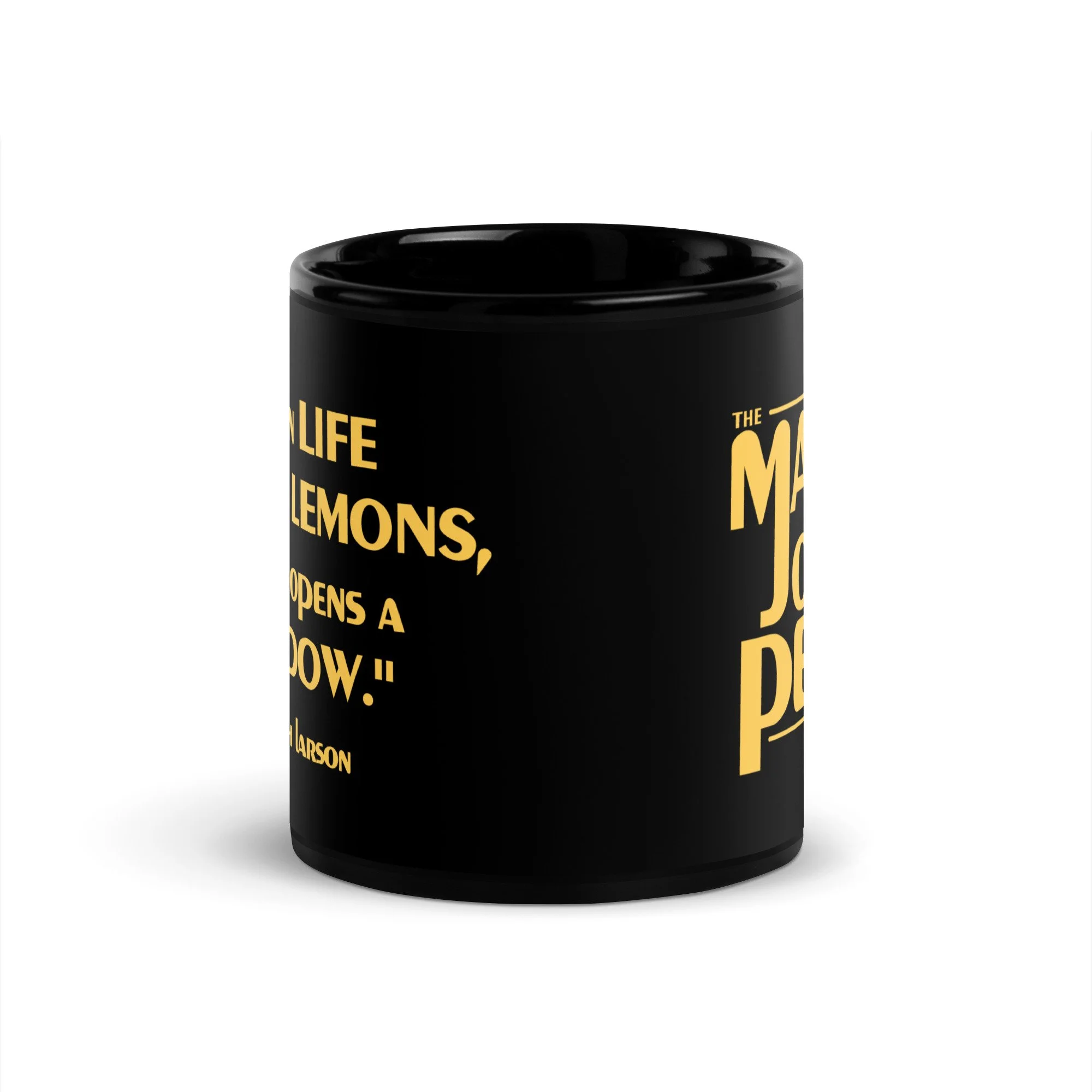 The Highly Inspirational Ruth Larson – The Mary Jo Pehl Show black glossy mug (11 oz), front view