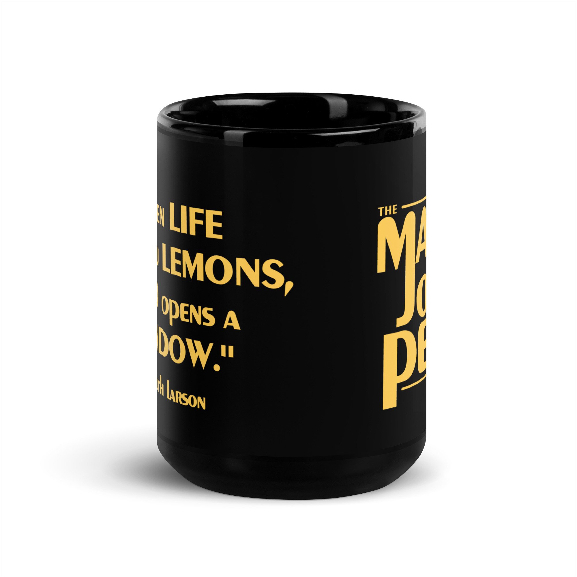 The Highly Inspirational Ruth Larson – The Mary Jo Pehl Show black glossy mug (15 oz), front view