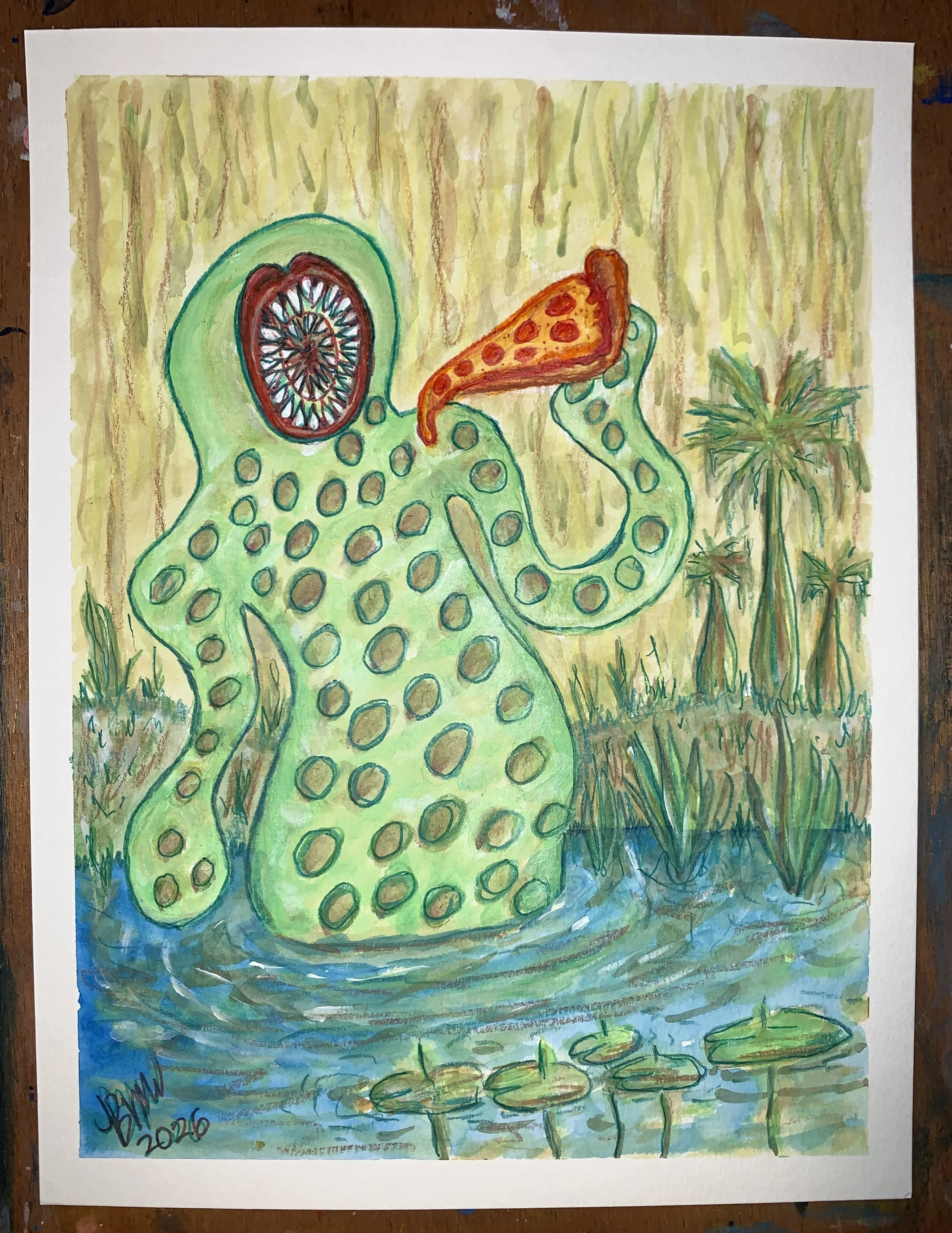 "Hey, I Was Saving The Last Slice" or "The Roommate" by Bleue