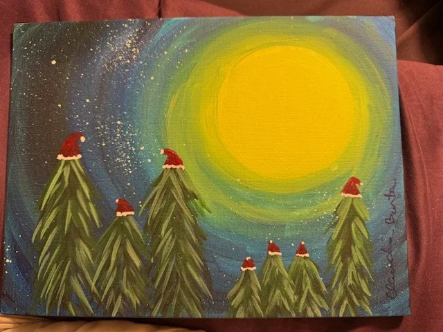 "Christmas Trees by Moonlight" by Claudia Burton