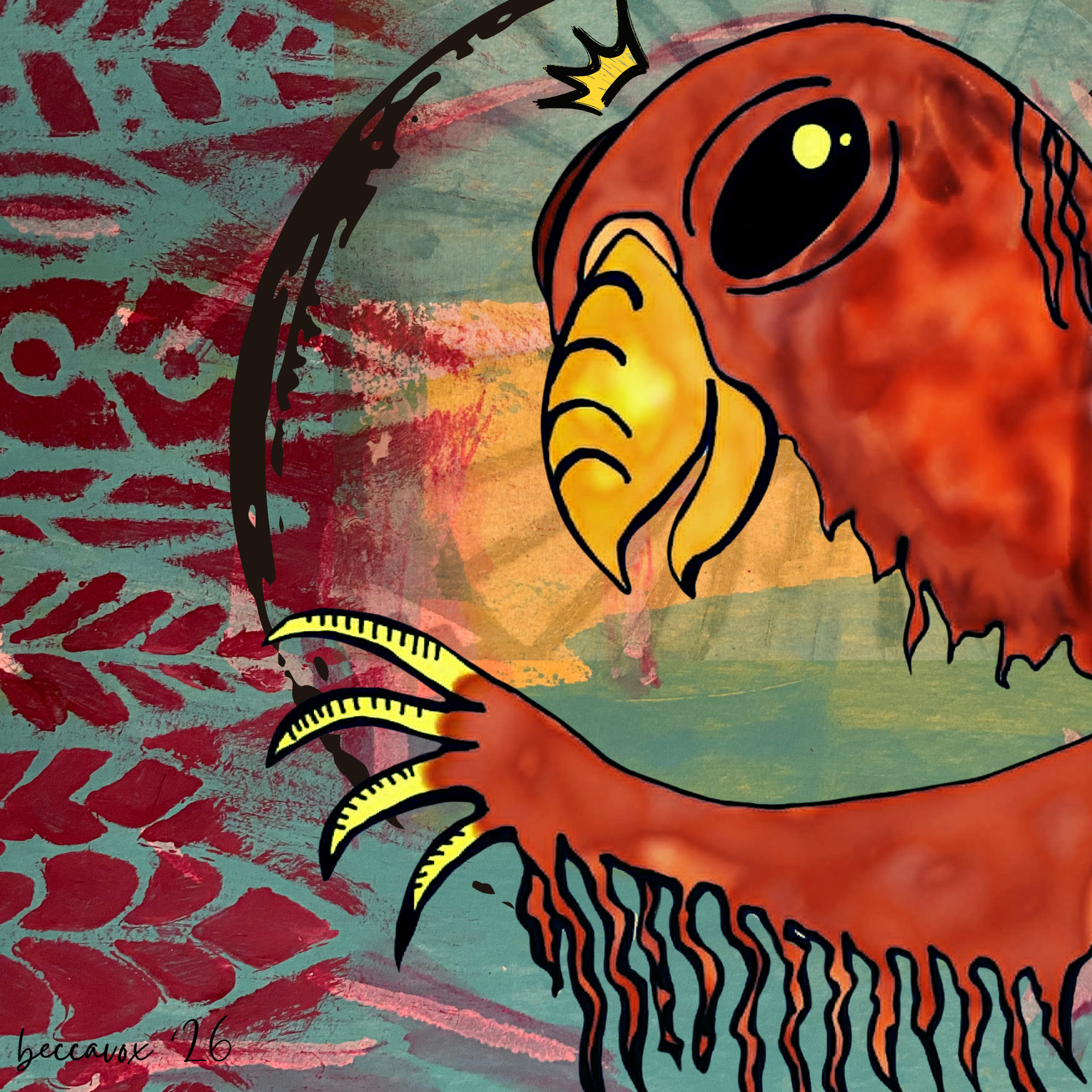 "Polly Want A Blood Beast" by Rebecca Biggs