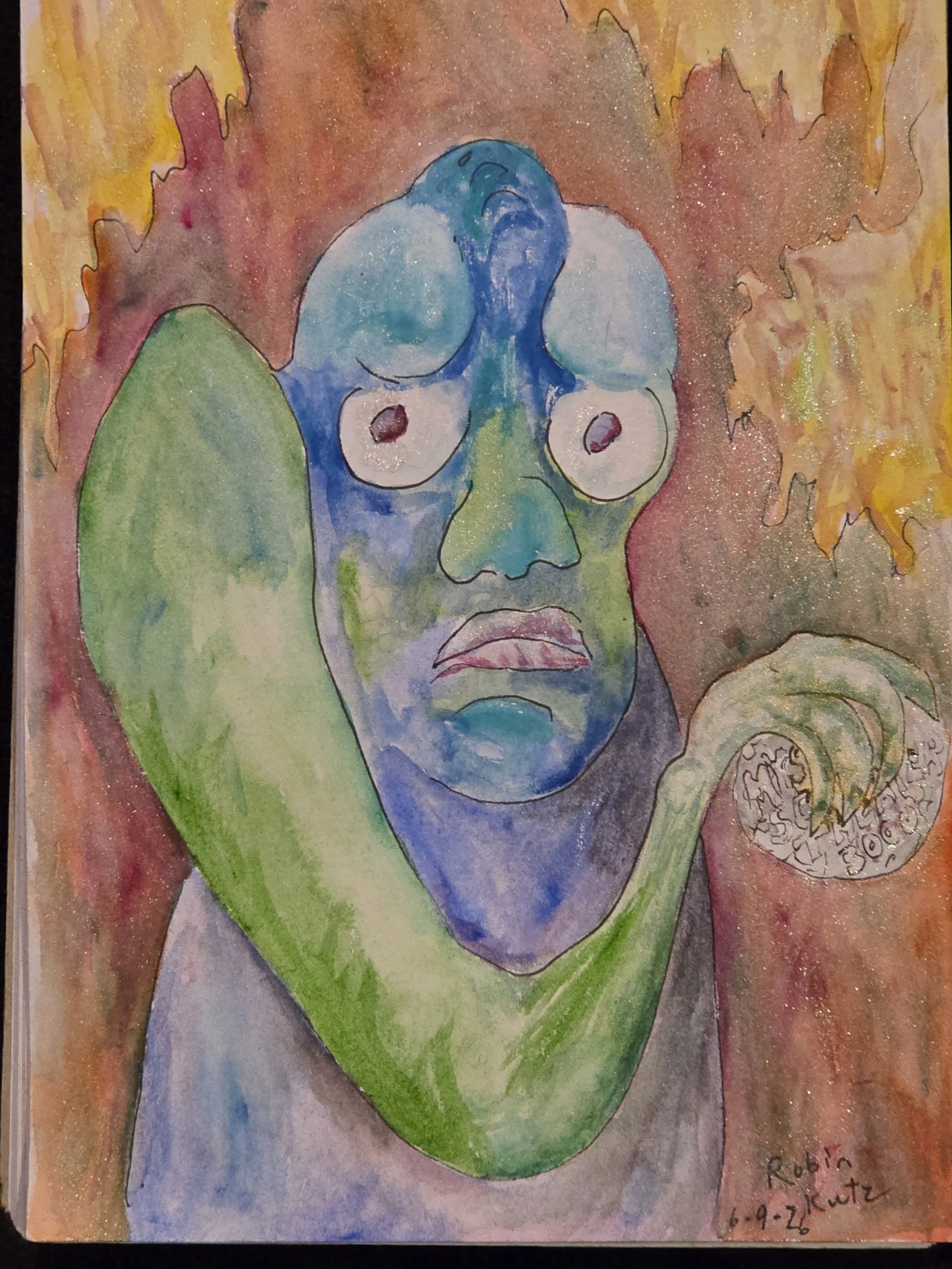 "Phantom Planet Creature with MST3K Planet" by Mrs. Kalboit
