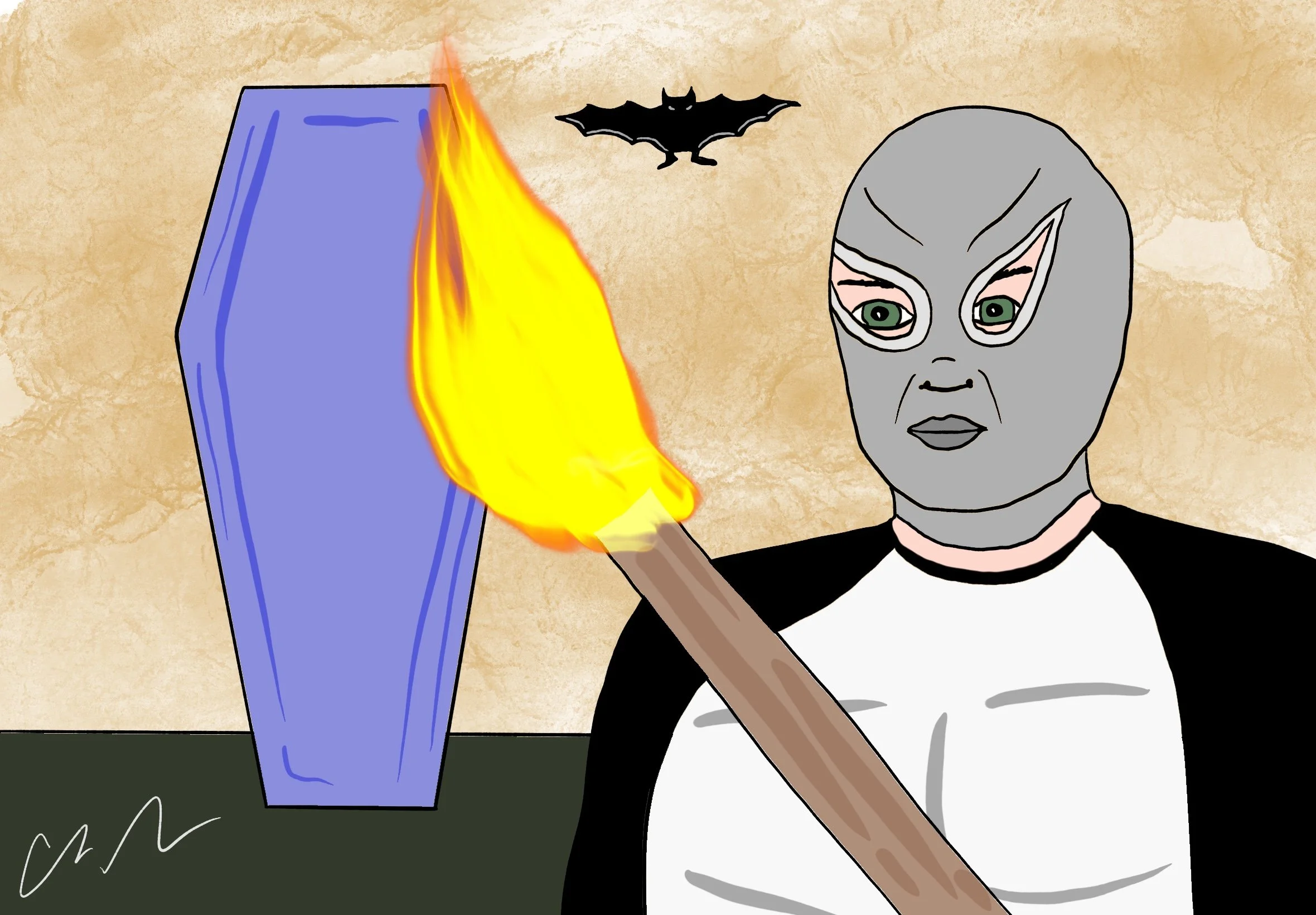 "Santo Lights The Torch" by Chris Gersbeck