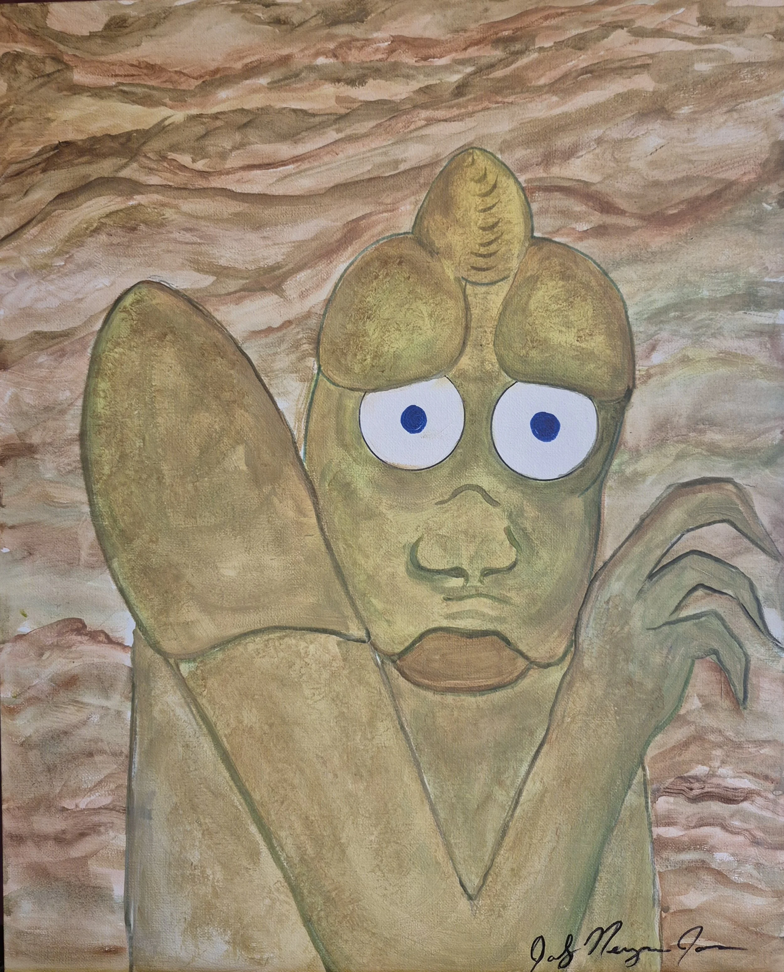 "The Phantom Planet" | Original Painting by Jackey Neyman Jones | 16" x 20" Canvas | Painting B