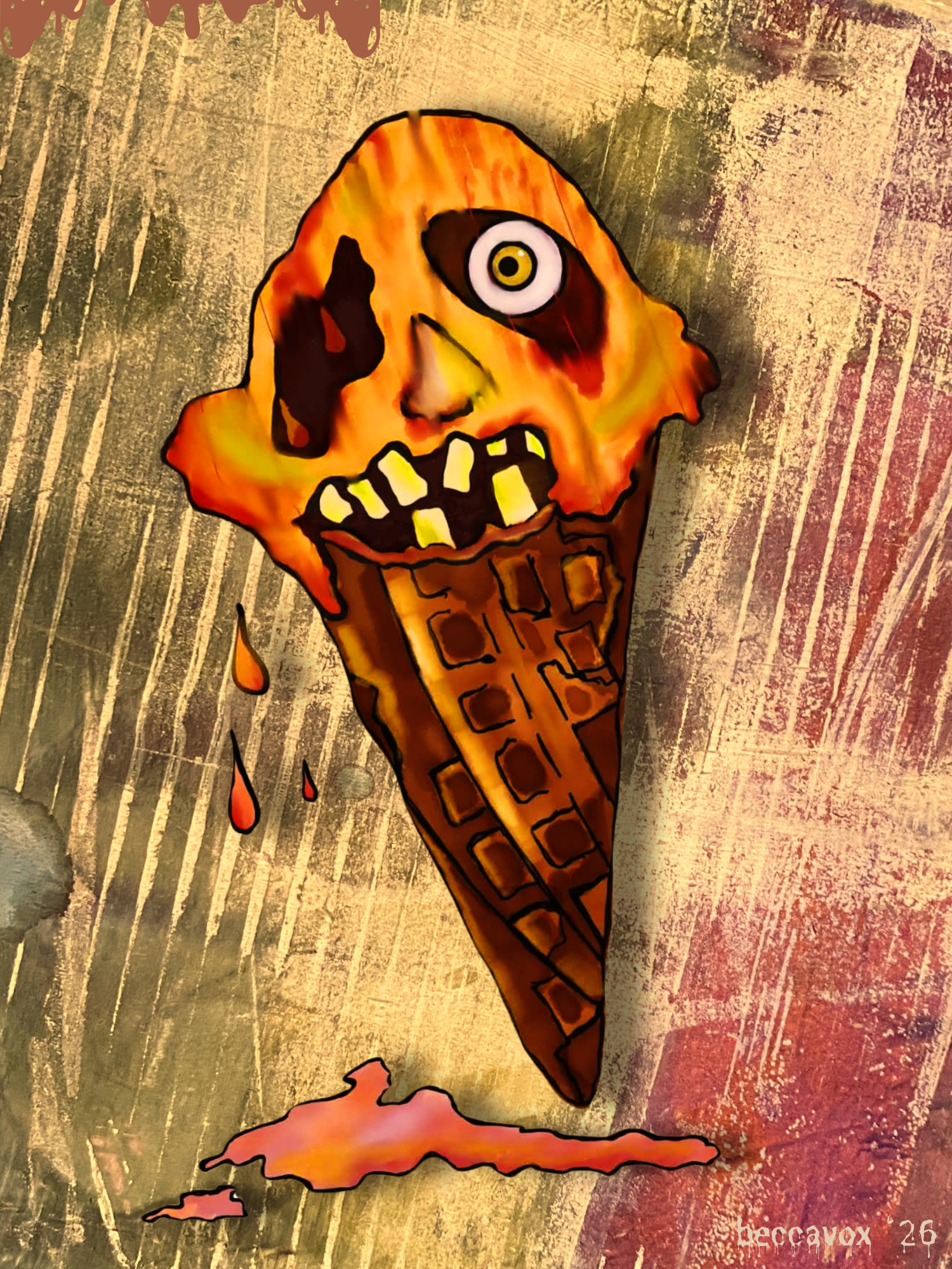 "The Incredible Melting Ice Cream Melting Man" by Rebecca Biggs
