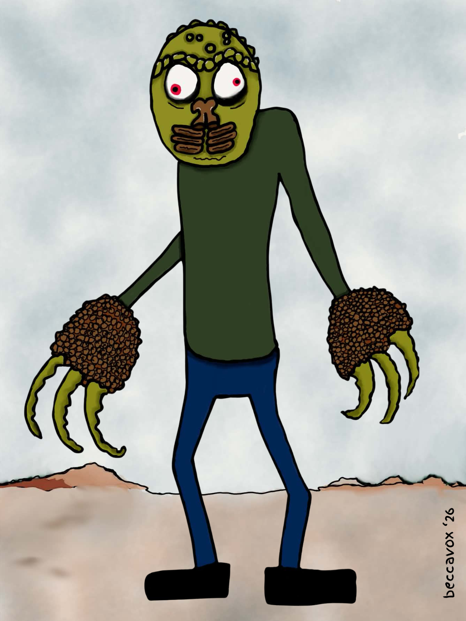 "Salad Mole Fingers Person" by Rebecca Biggs