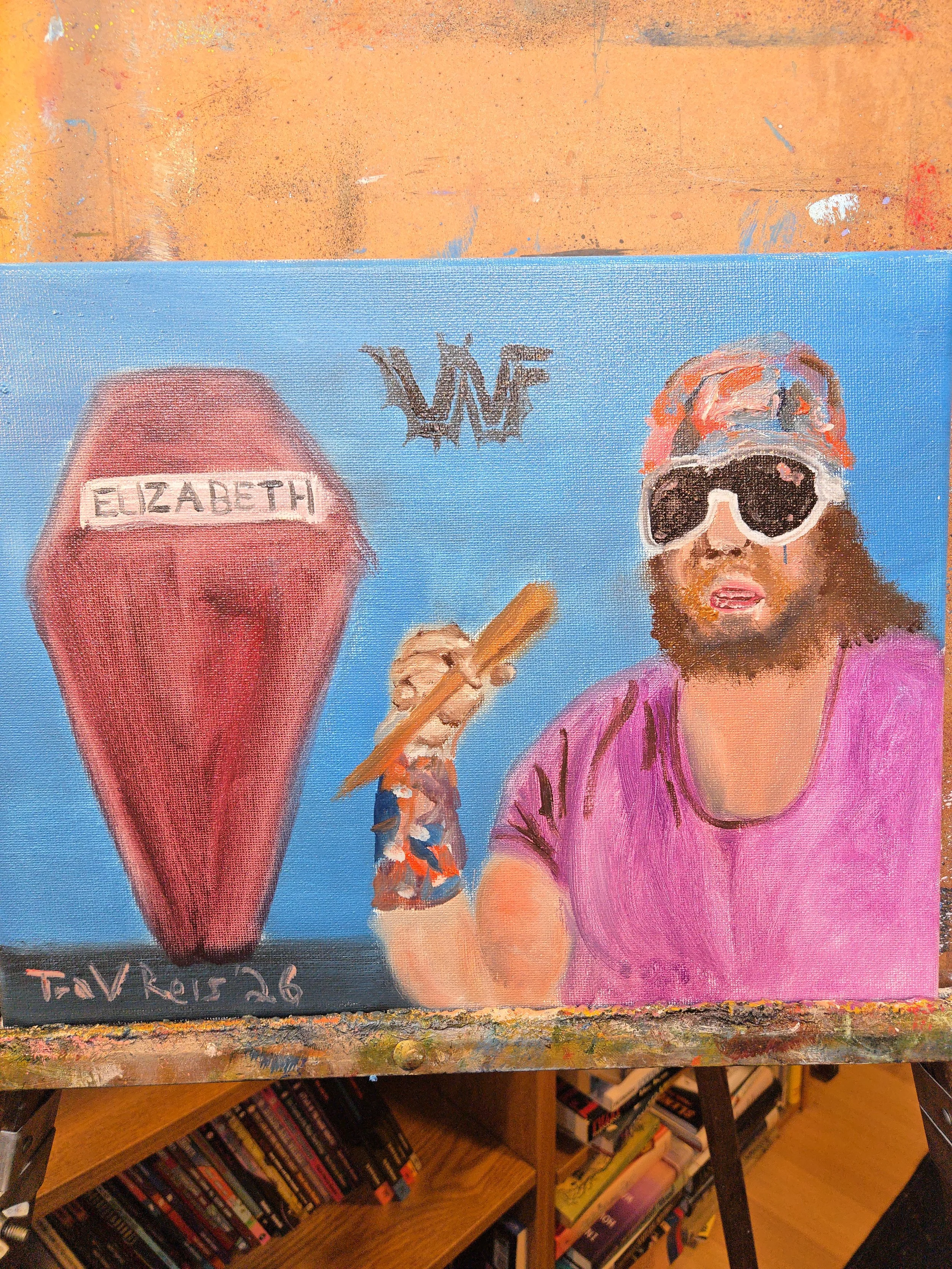 "Macho vs. The Lovely Vampire Woman Elizabeth" by Travis Reis