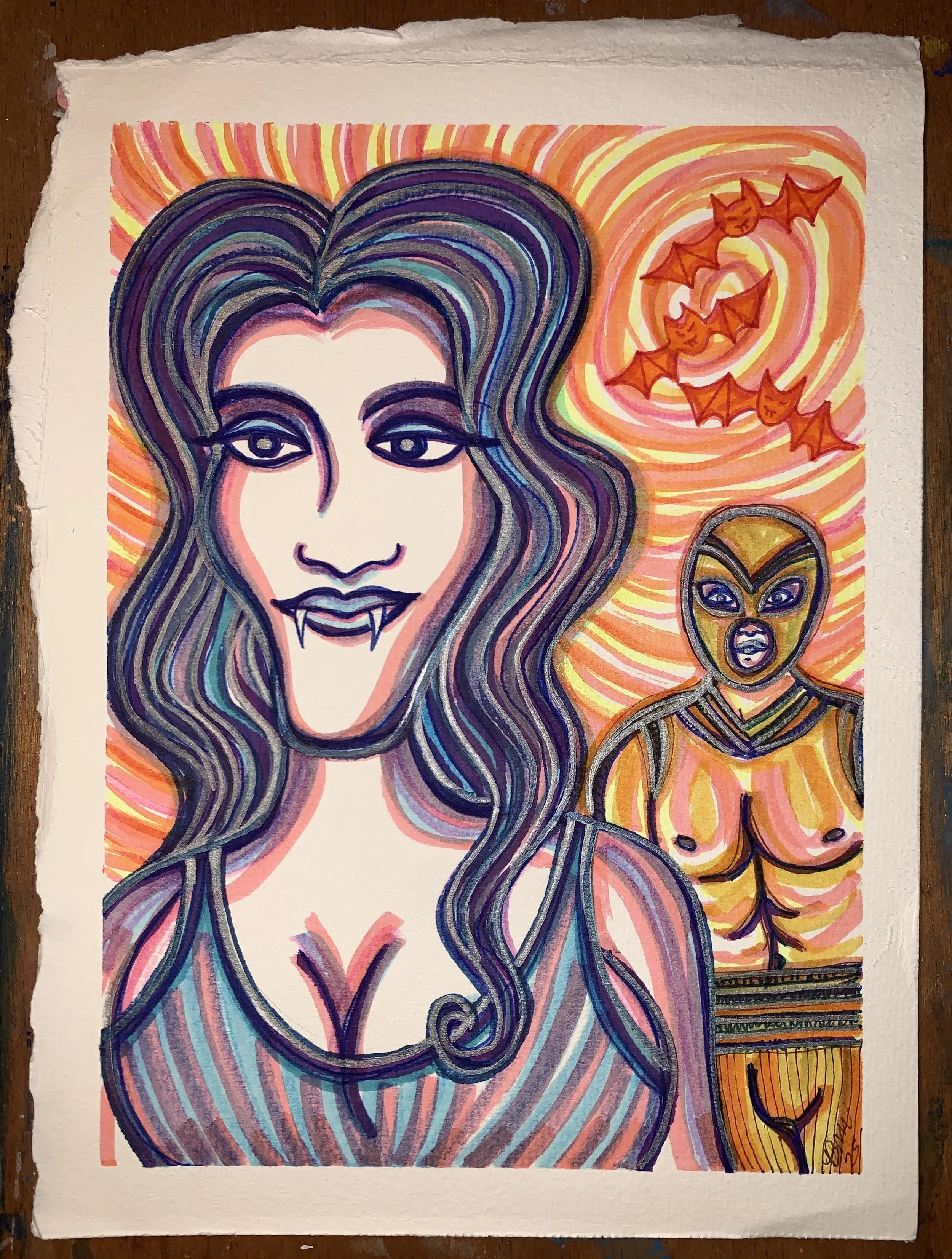 "Psychedelic Santo vs. The Vampire Women" by Bleue