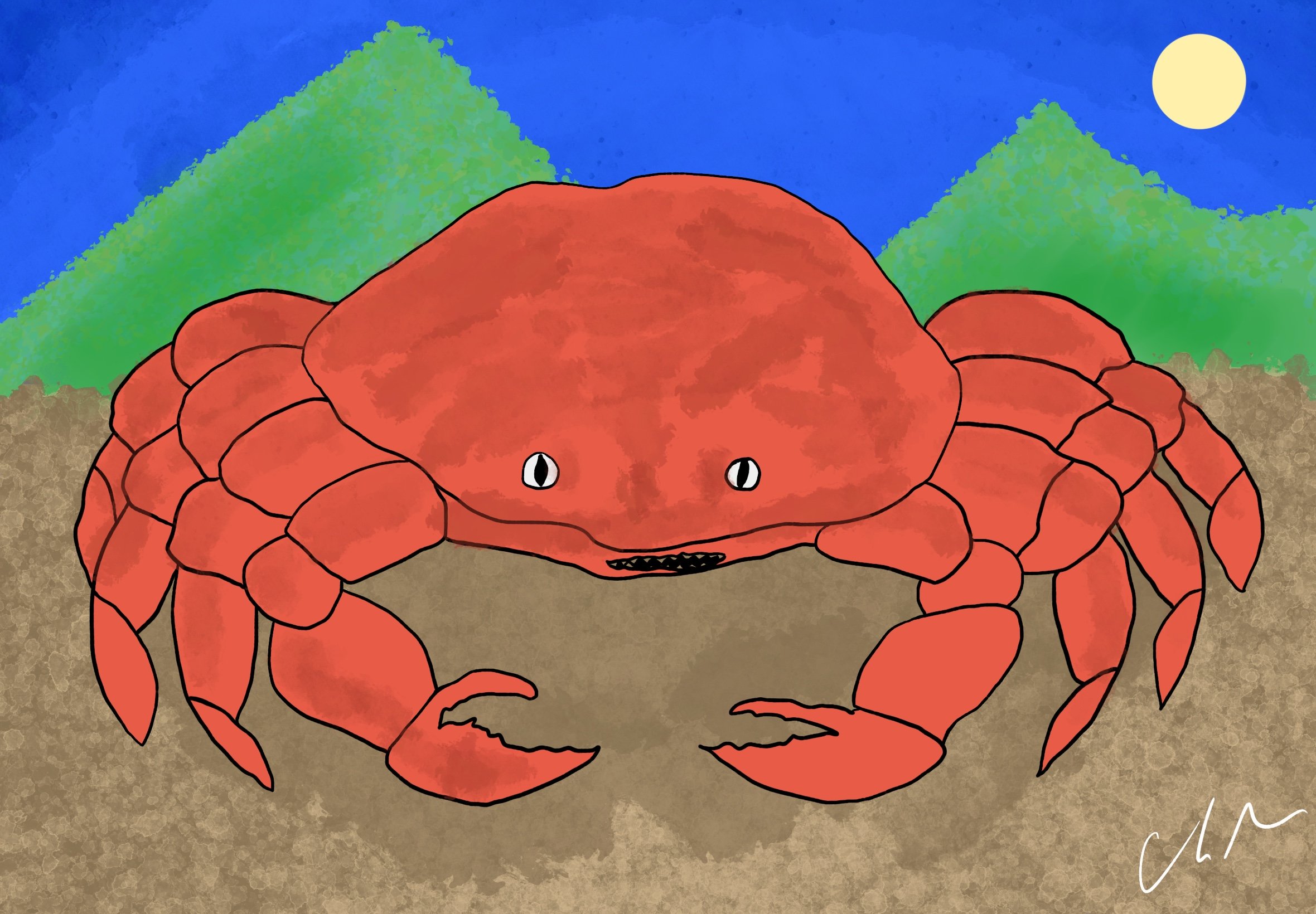 "Crab Monster Gets A Tan" by Chris Gersbeck