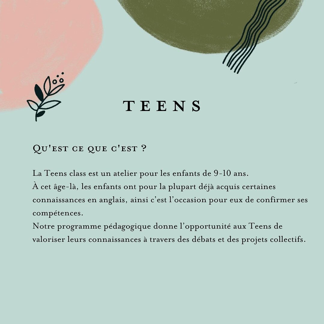 D&eacute;couverte de l&rsquo;atelier TEENS 😊 #kiddiesclub #teens #learningenglish #coursanglaisenfants #coursanglaisparis #apprendreanglais