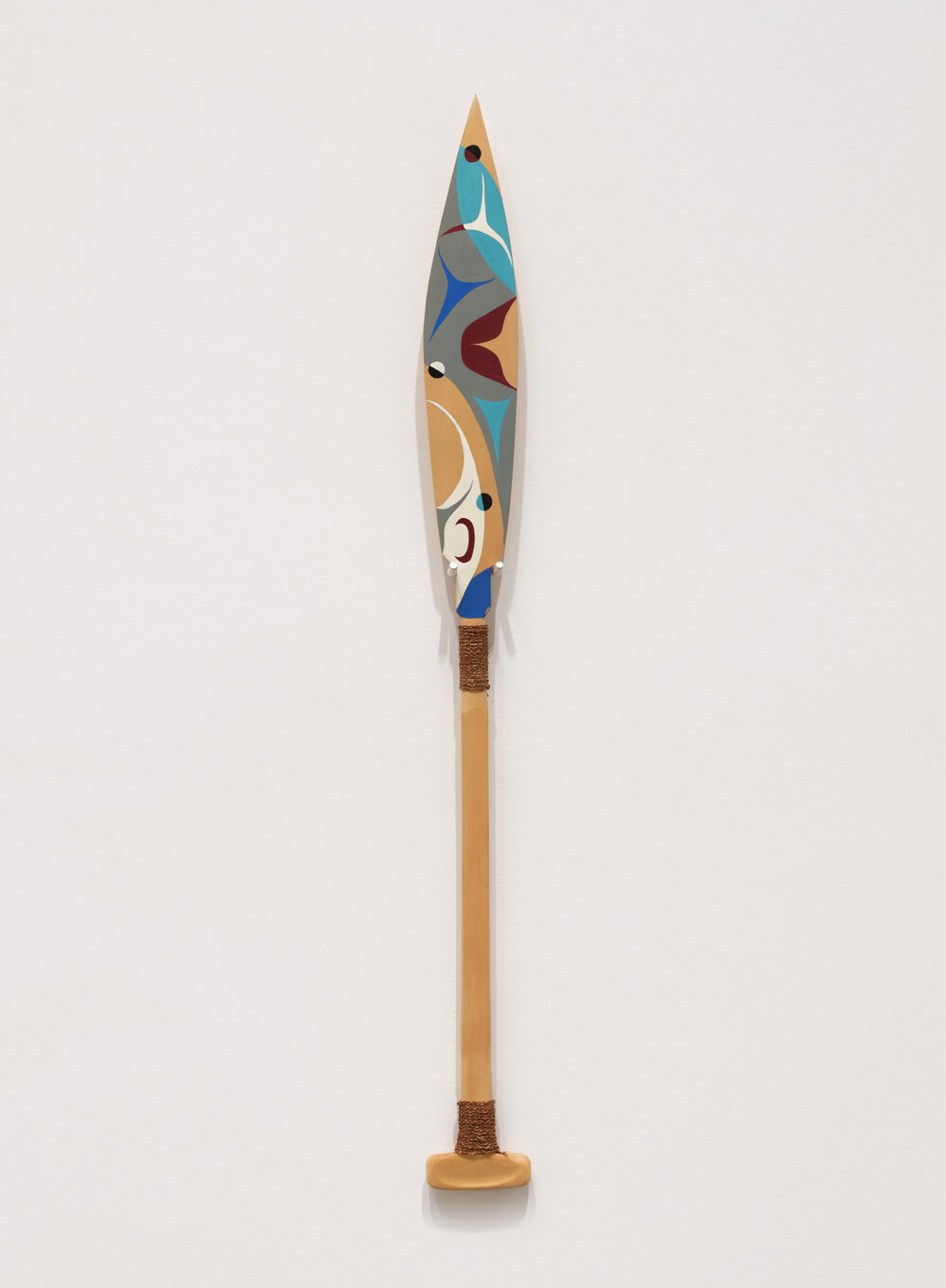  Diamond Point and Jordan Point,  wəɬ m̓i ct q̓pəθət tə ɬniməɬ , 2018, cedar, paint. Collection of the artist. Installed at the Morris and Helen Belkin Art Gallery, University of British Columbia. Photo: Rachel Topham Photography. 