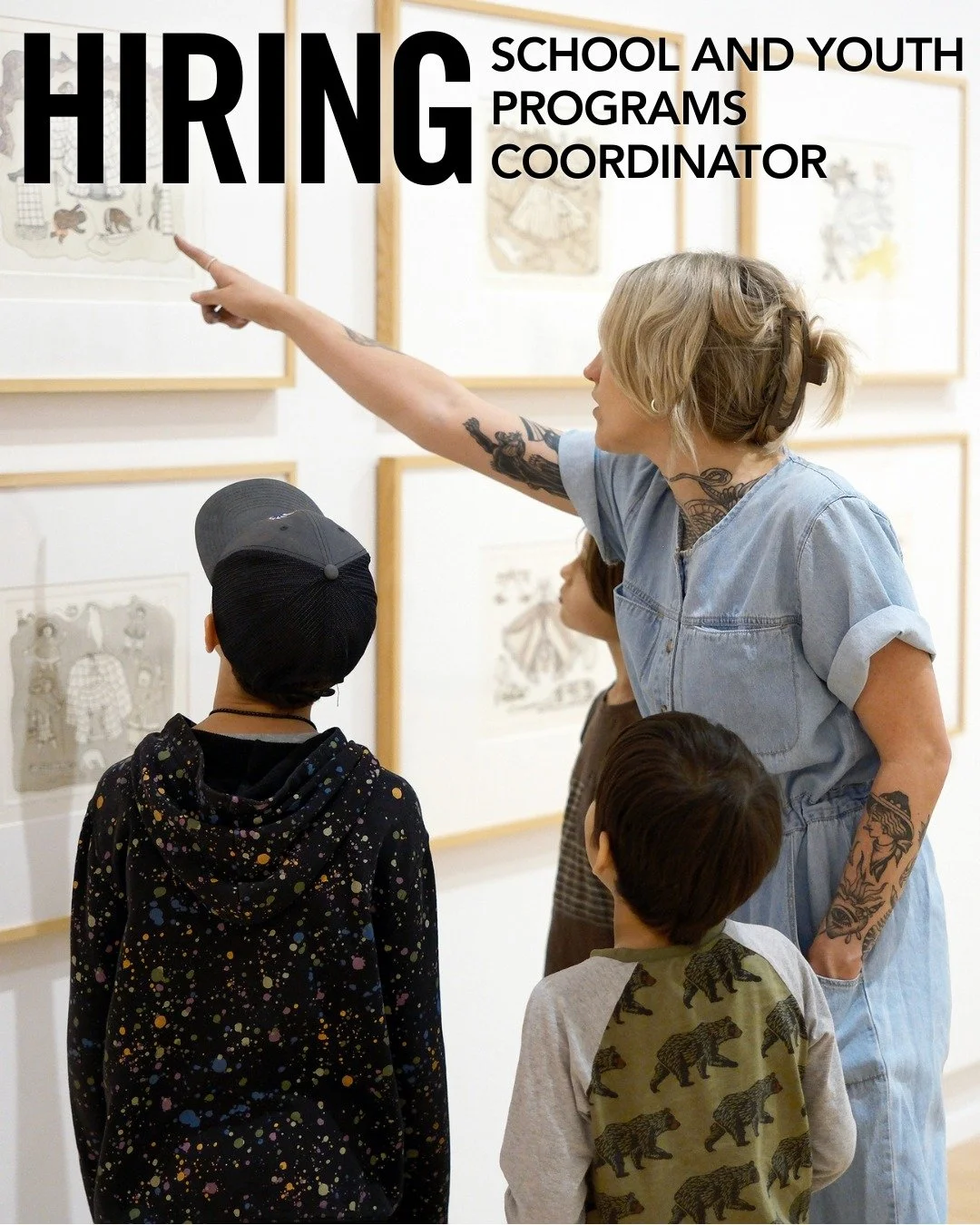 📢We&rsquo;re hiring! Seeking a creative, motivated, energetic, and organized person to be our full-time School and Youth Programs Coordinator. 

 If you&rsquo;re comfortable making and building relationships as well as an interest in developing and 